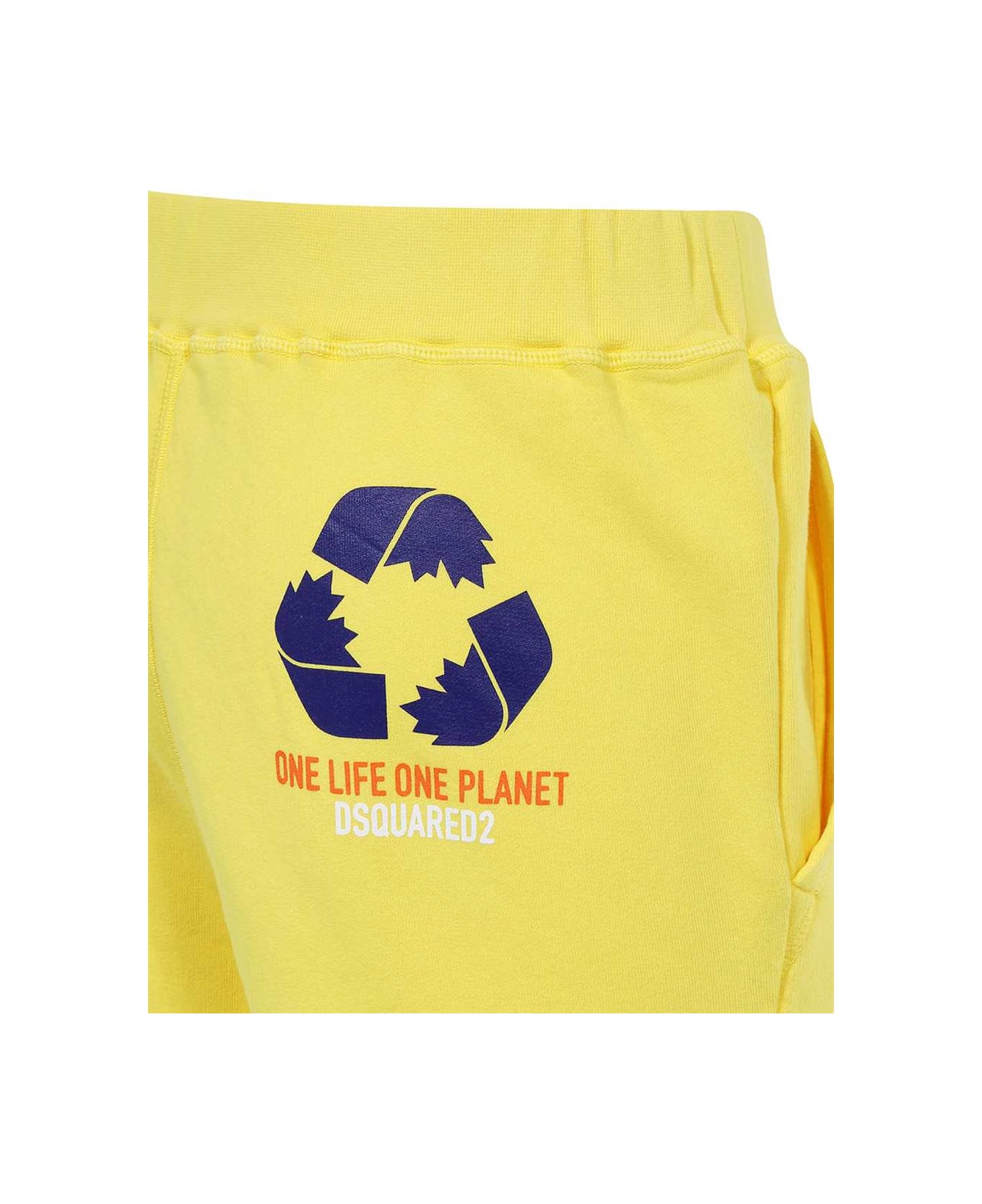 Dsquared2 Cotton Track-pants - Yellow