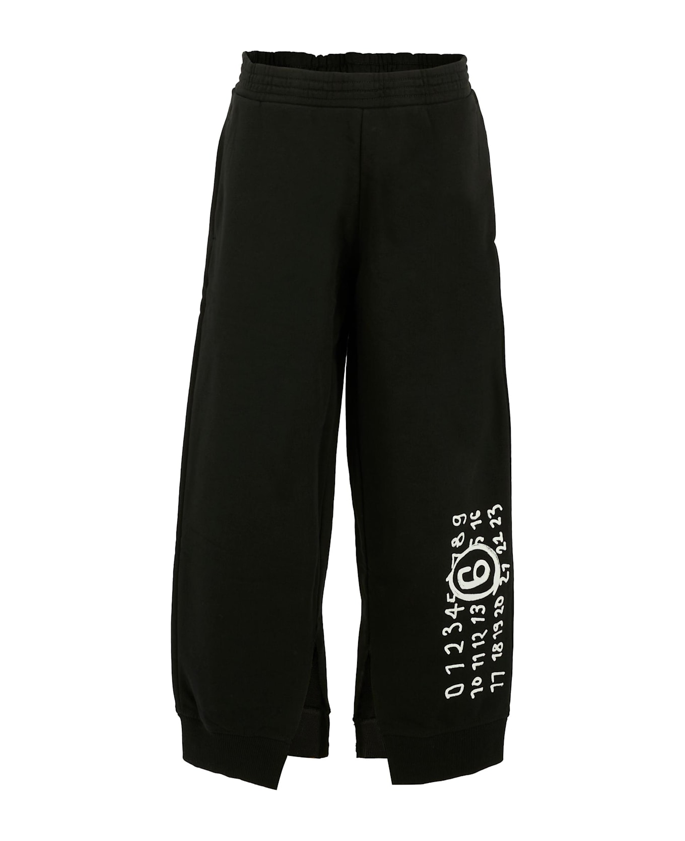 MM6 Maison Margiela Black Trousers For Kids With Logo - Black