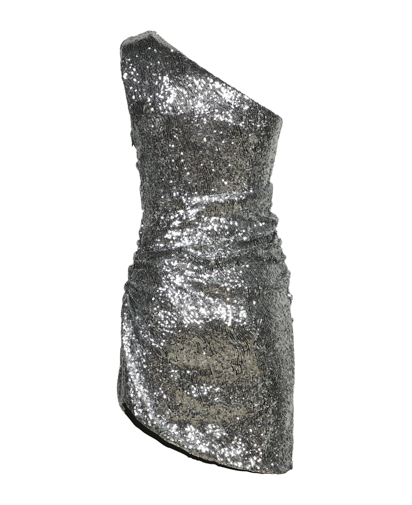 Amen Silver Sequined Mini Dress - Metallic