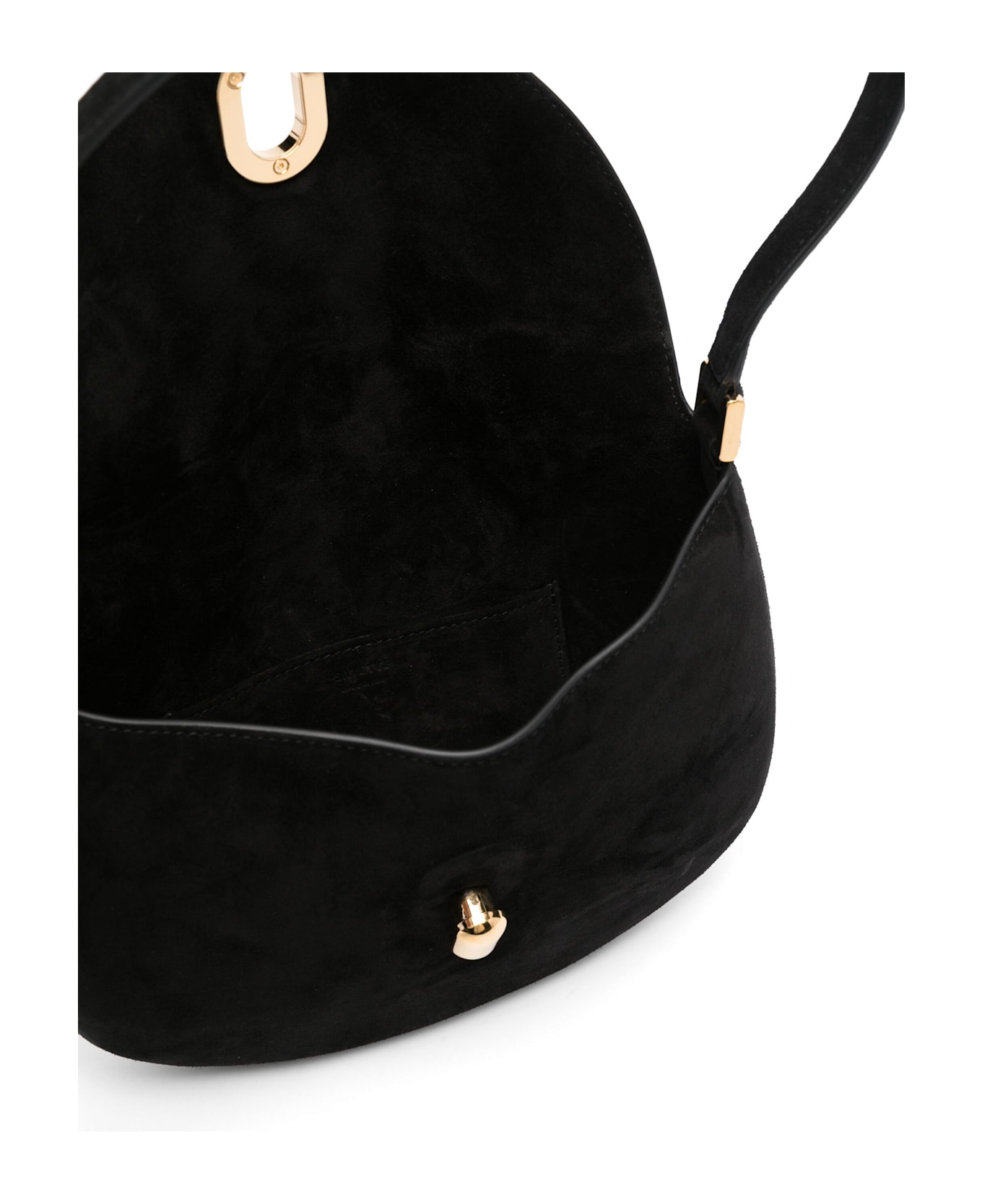 Savette Small Tondo Hobo In Suede Bag - Black