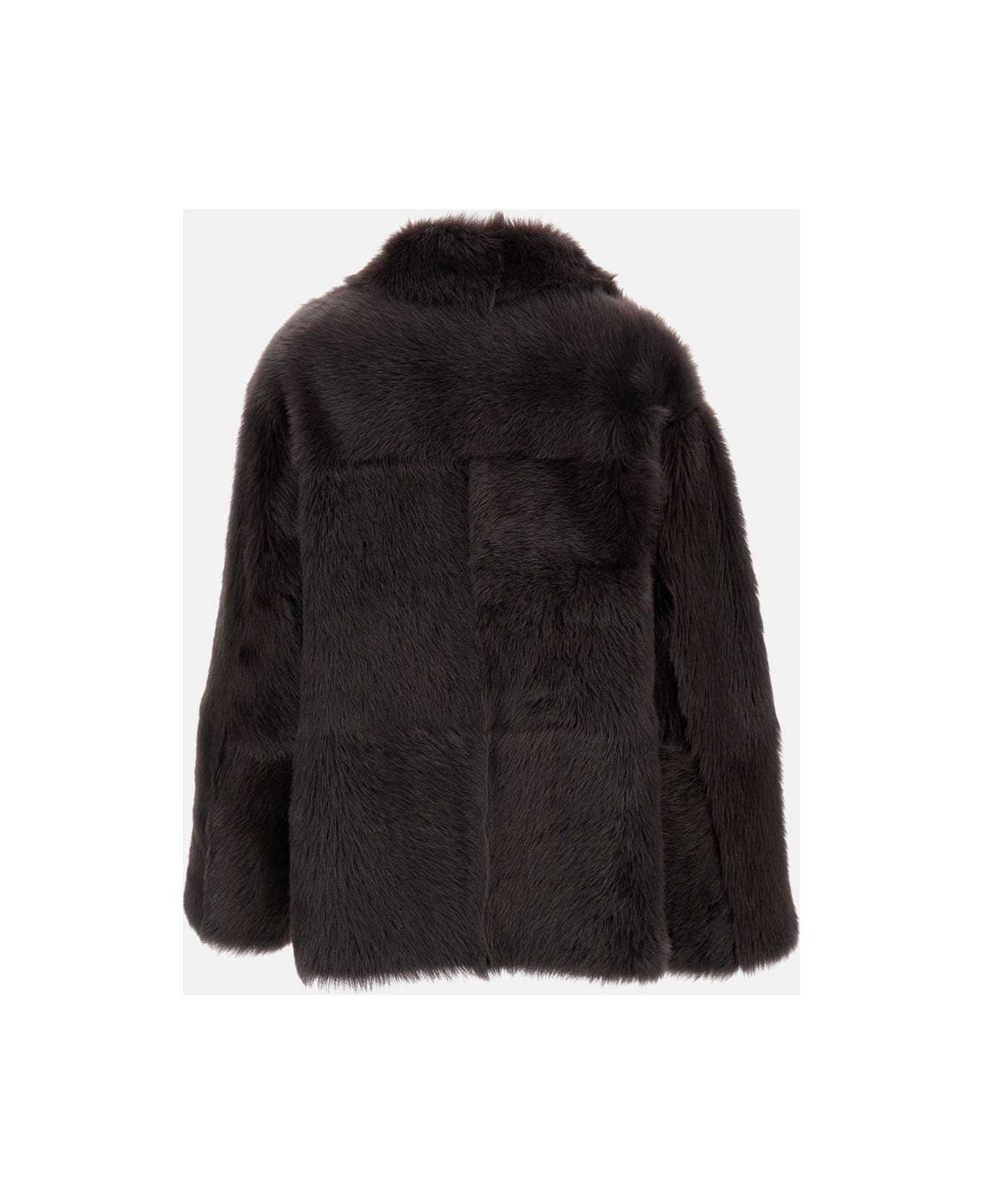 Desa 1972 Reversible Shearling Boxy Jacket - Brown