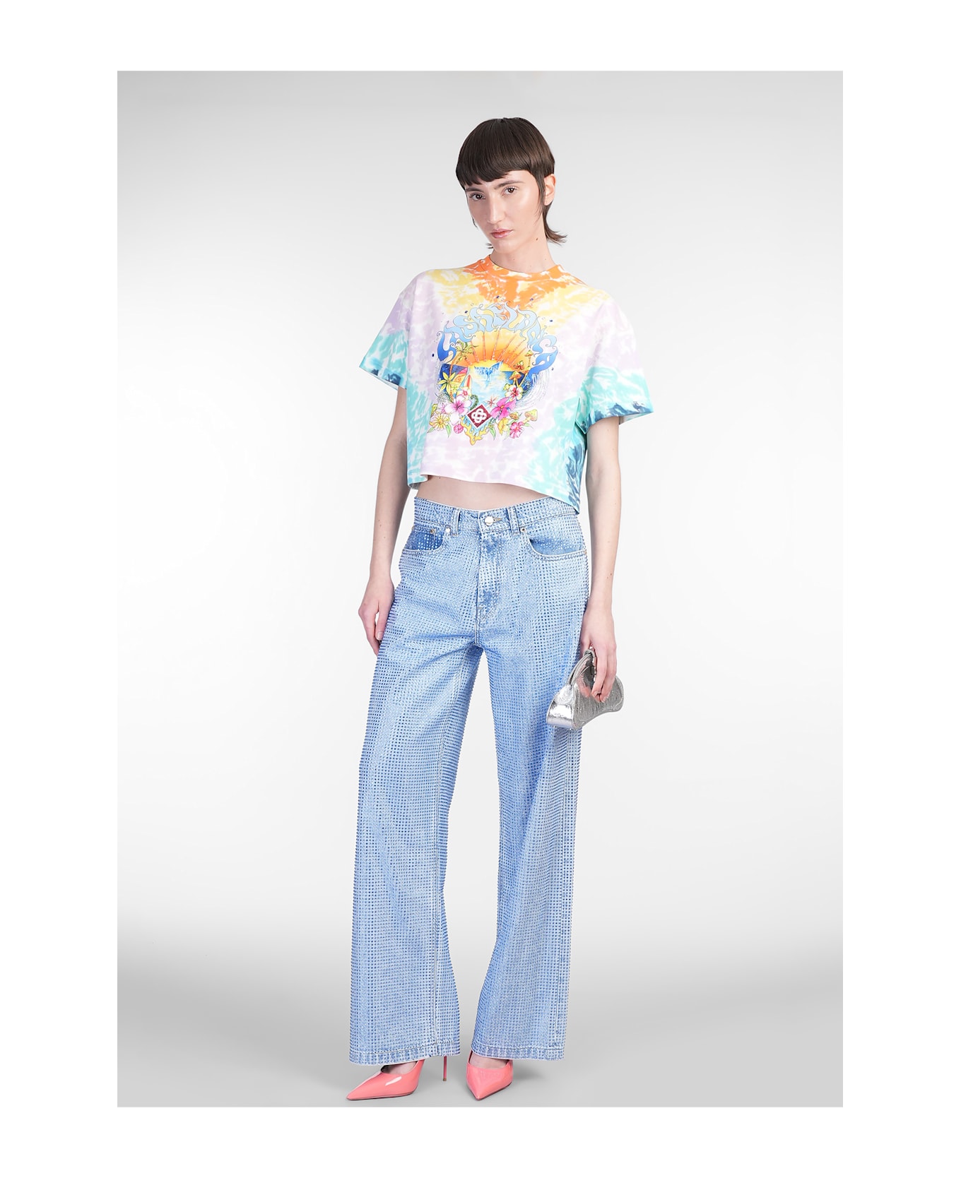 Casablanca T-shirt In Multicolor Cotton - multicolor