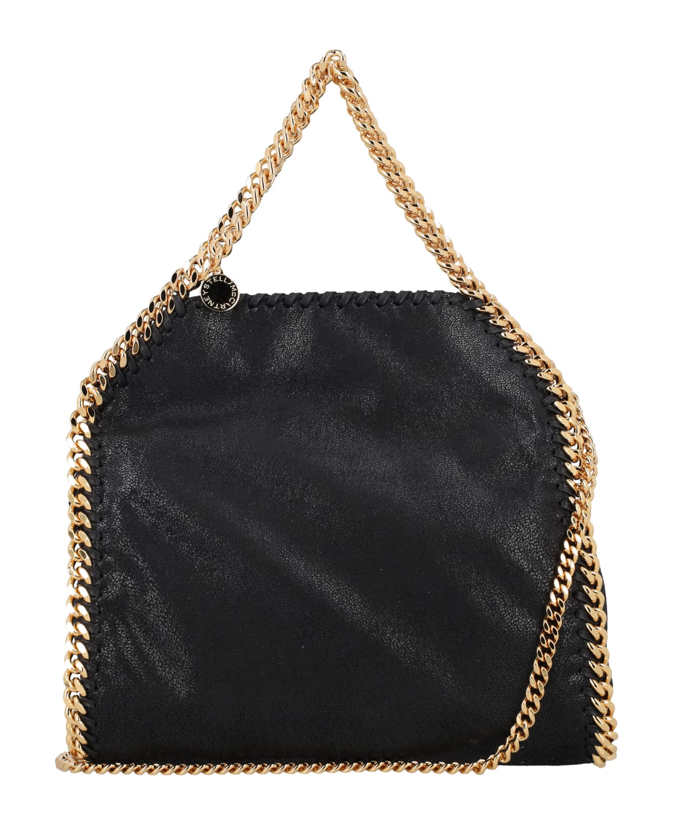 Stella McCartney Falabella Mini Tote Bag With Gold-chain - BLACK