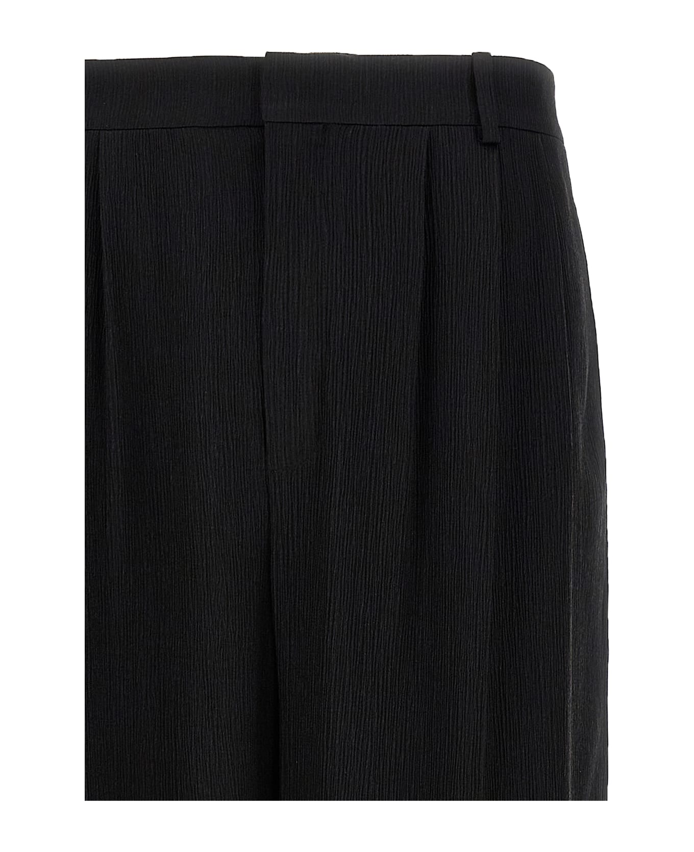 Saint Laurent Silk Pants - Black  