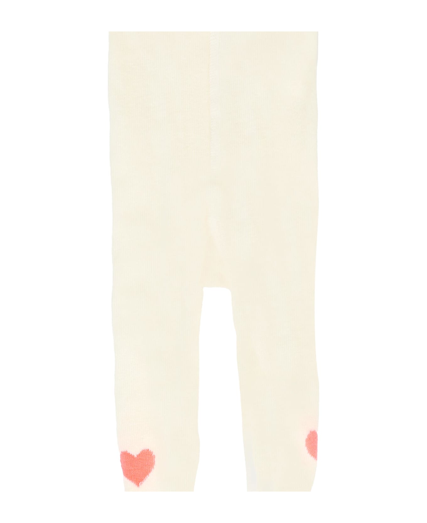 Billieblush Ivory Tights For Baby Girl With Hearts - Ivory