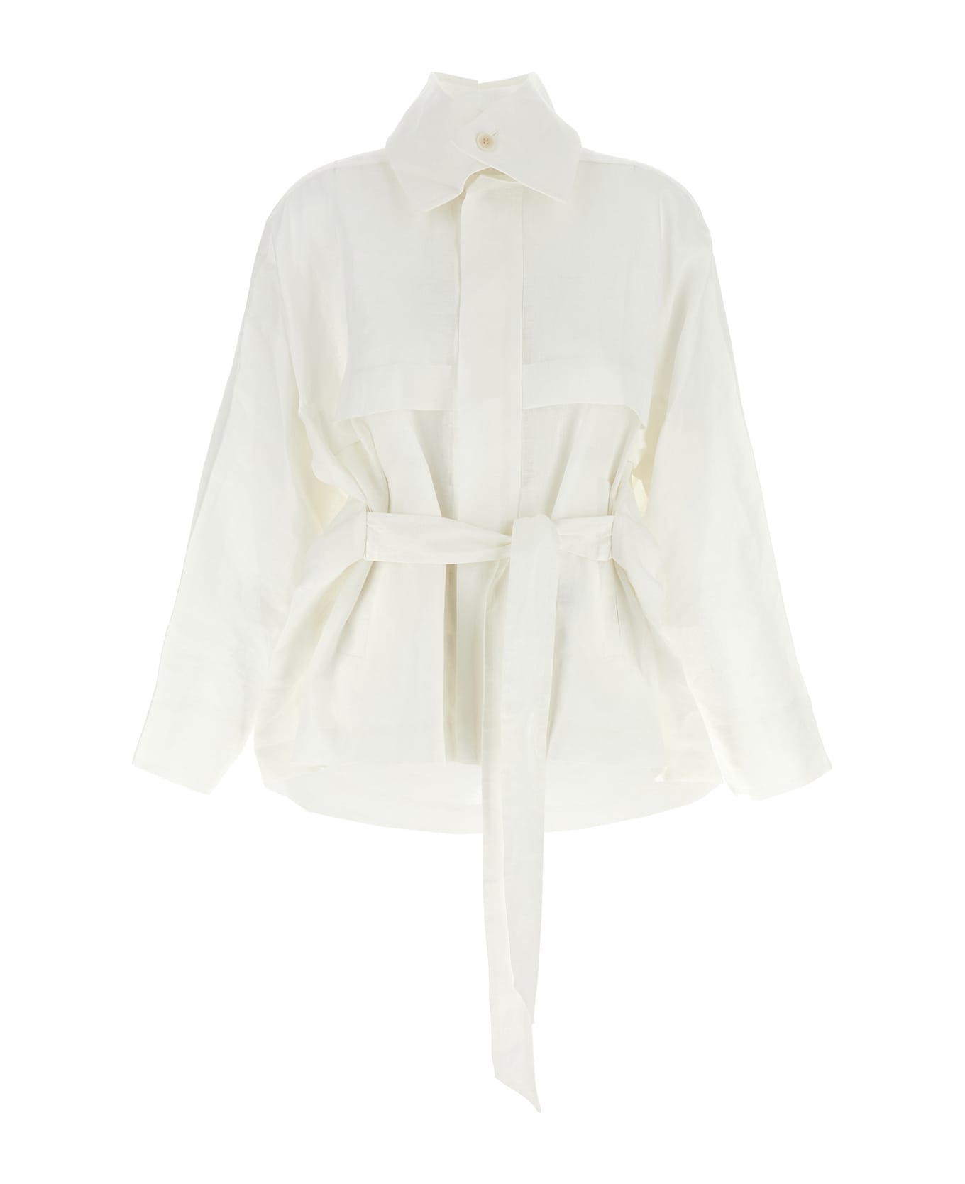 Issey Miyake 
hempen
 Jacket - White