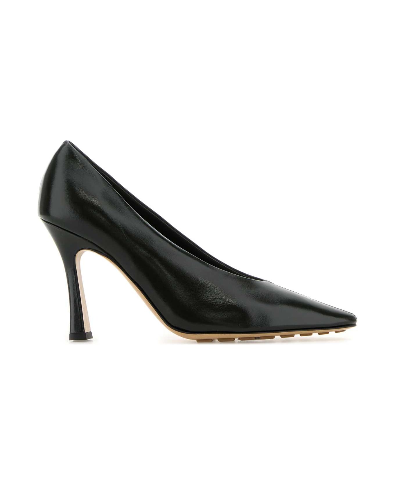 Bottega Veneta Dark Green Leather Sofia Pumps - DARKGREEN