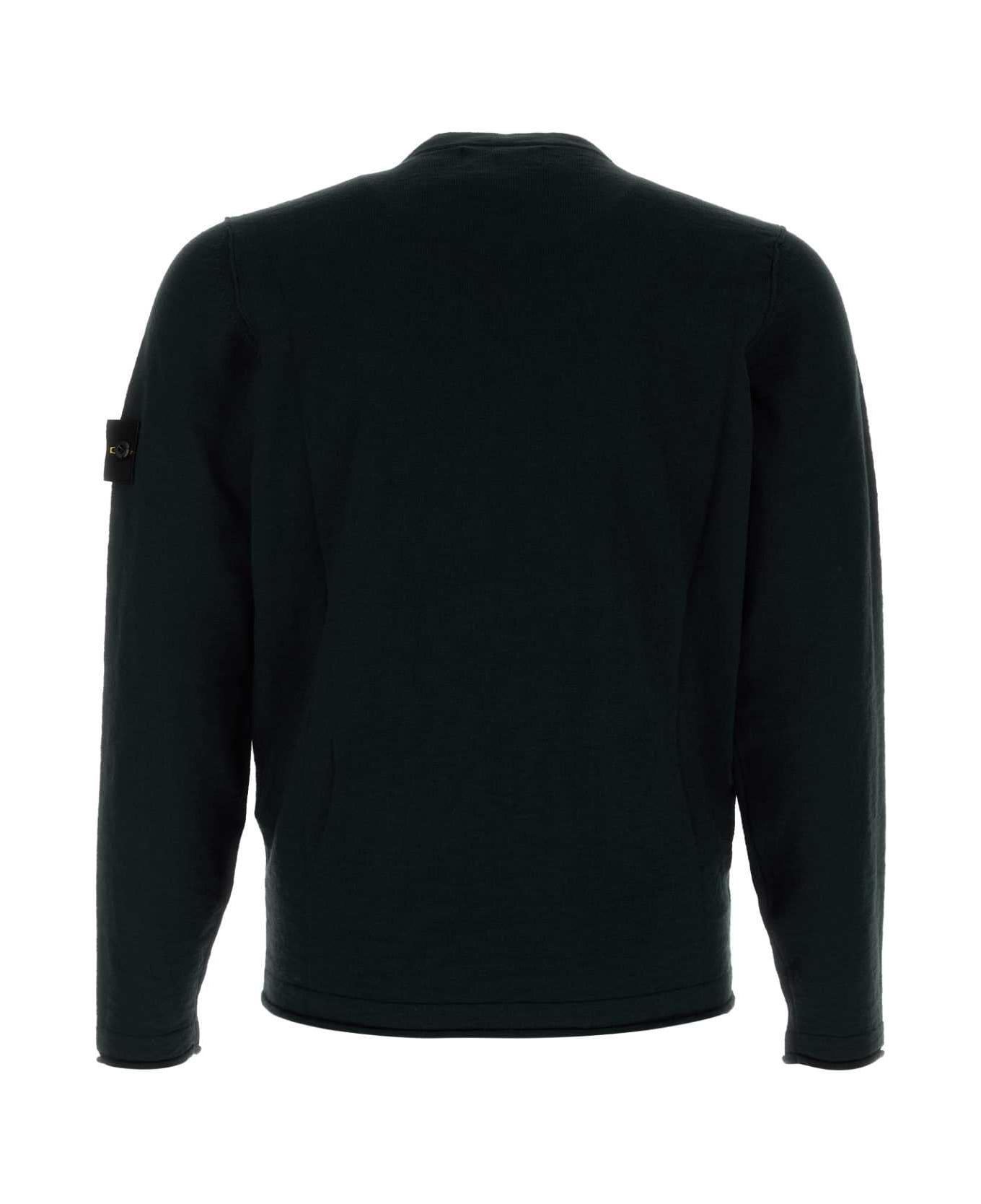 Black Cotton Blend Sweater