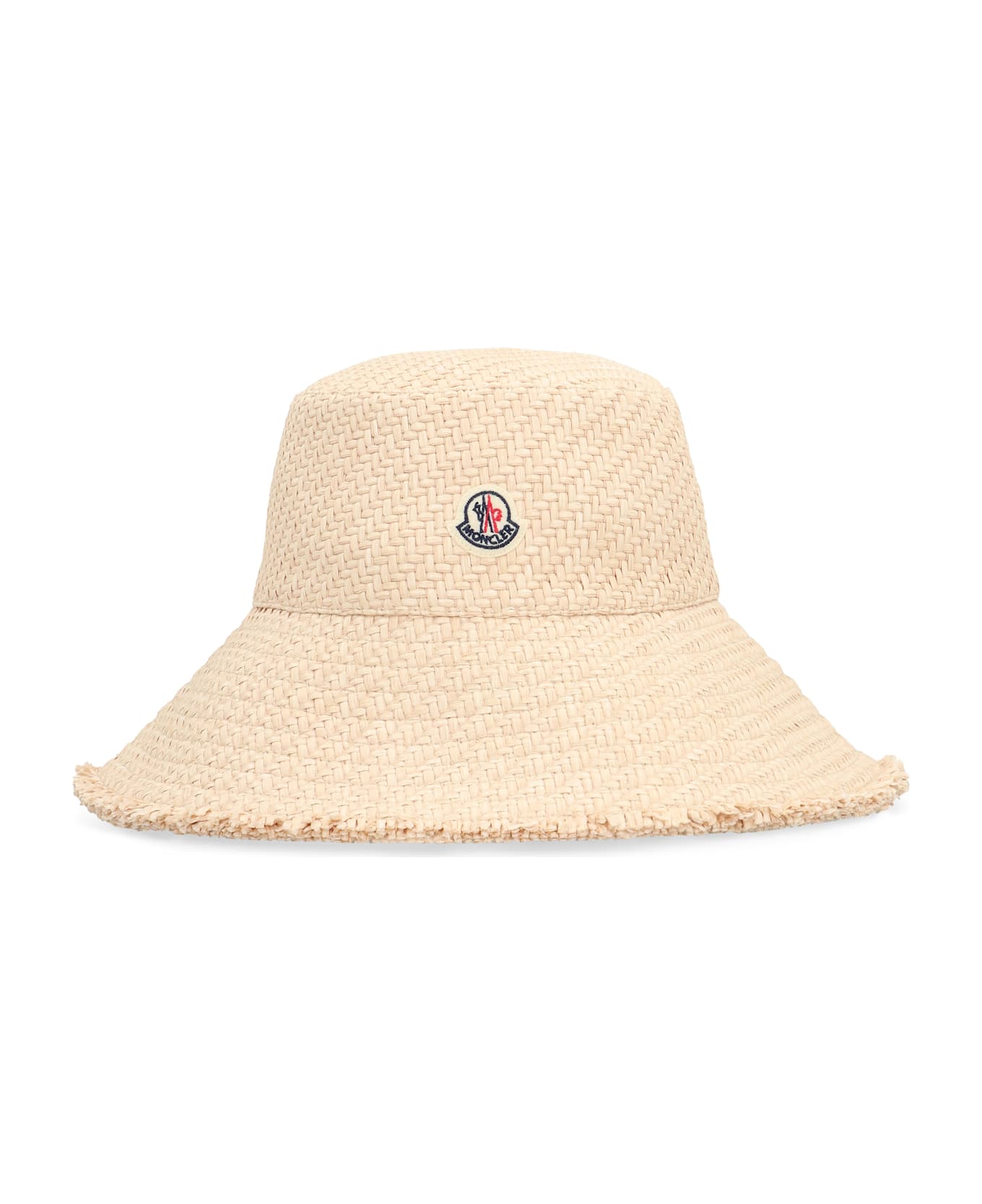 Moncler Raffia Wide Brim Hat - panna