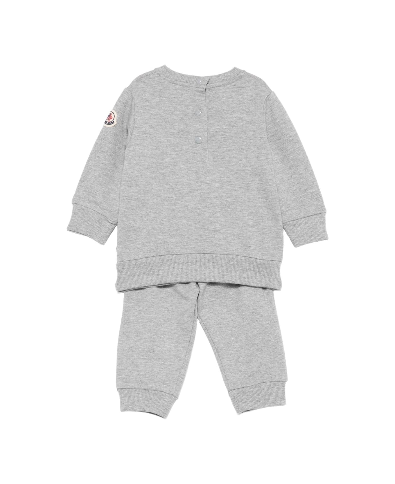 Moncler Enfant Tracksuit With Embroidery - Grey
