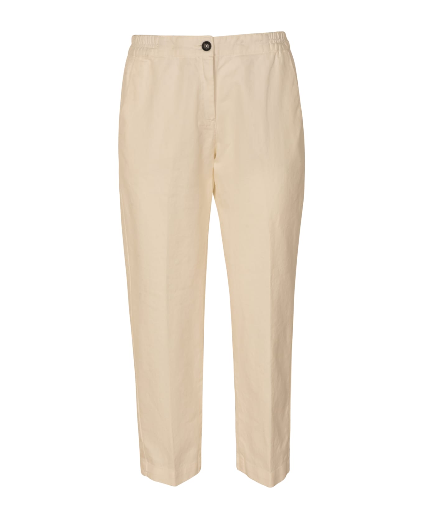 Massimo Alba Button Fitted Trousers - White