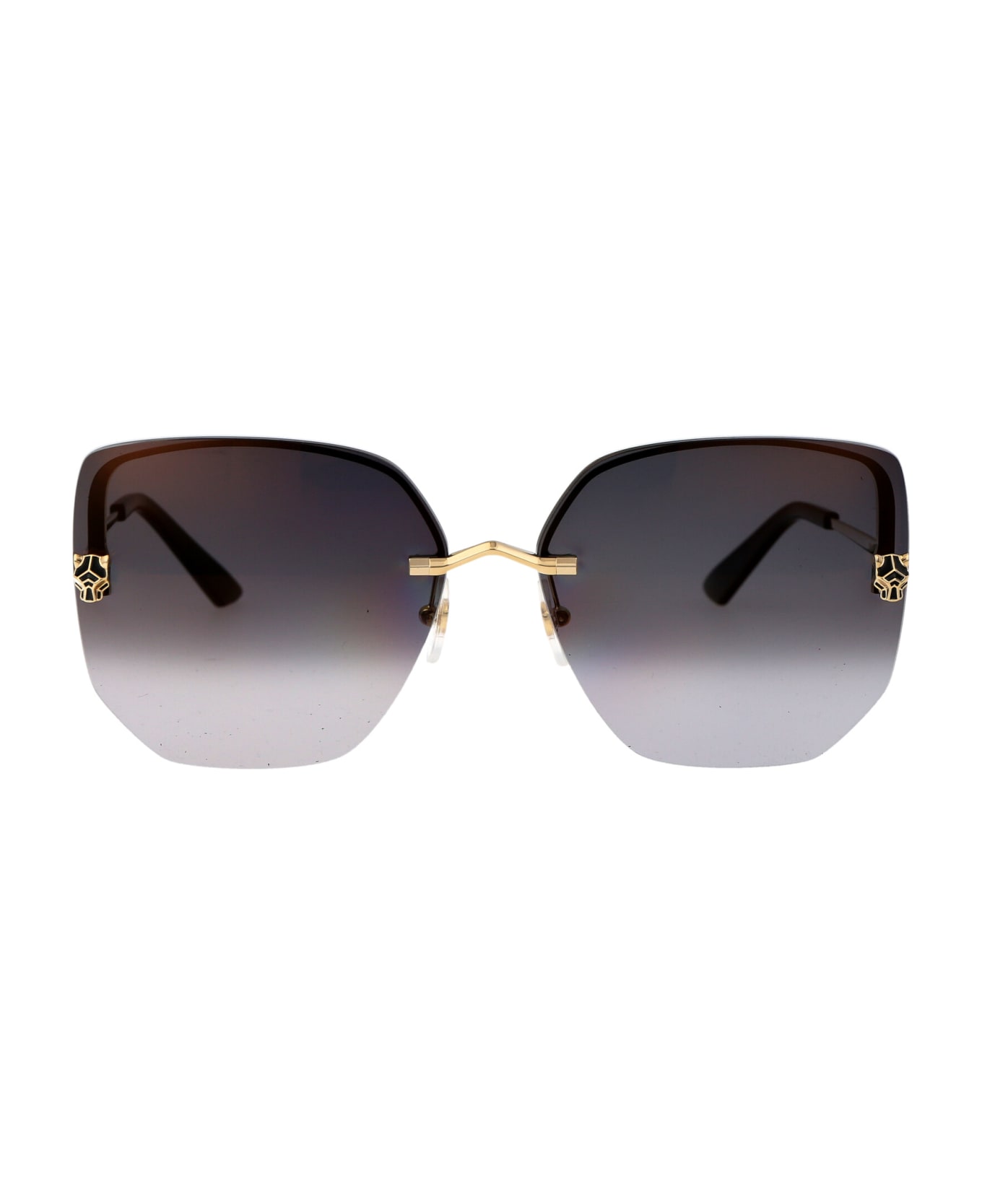 Cartier Eyewear Ct0432s Sunglasses - 001 GOLD GOLD GREY