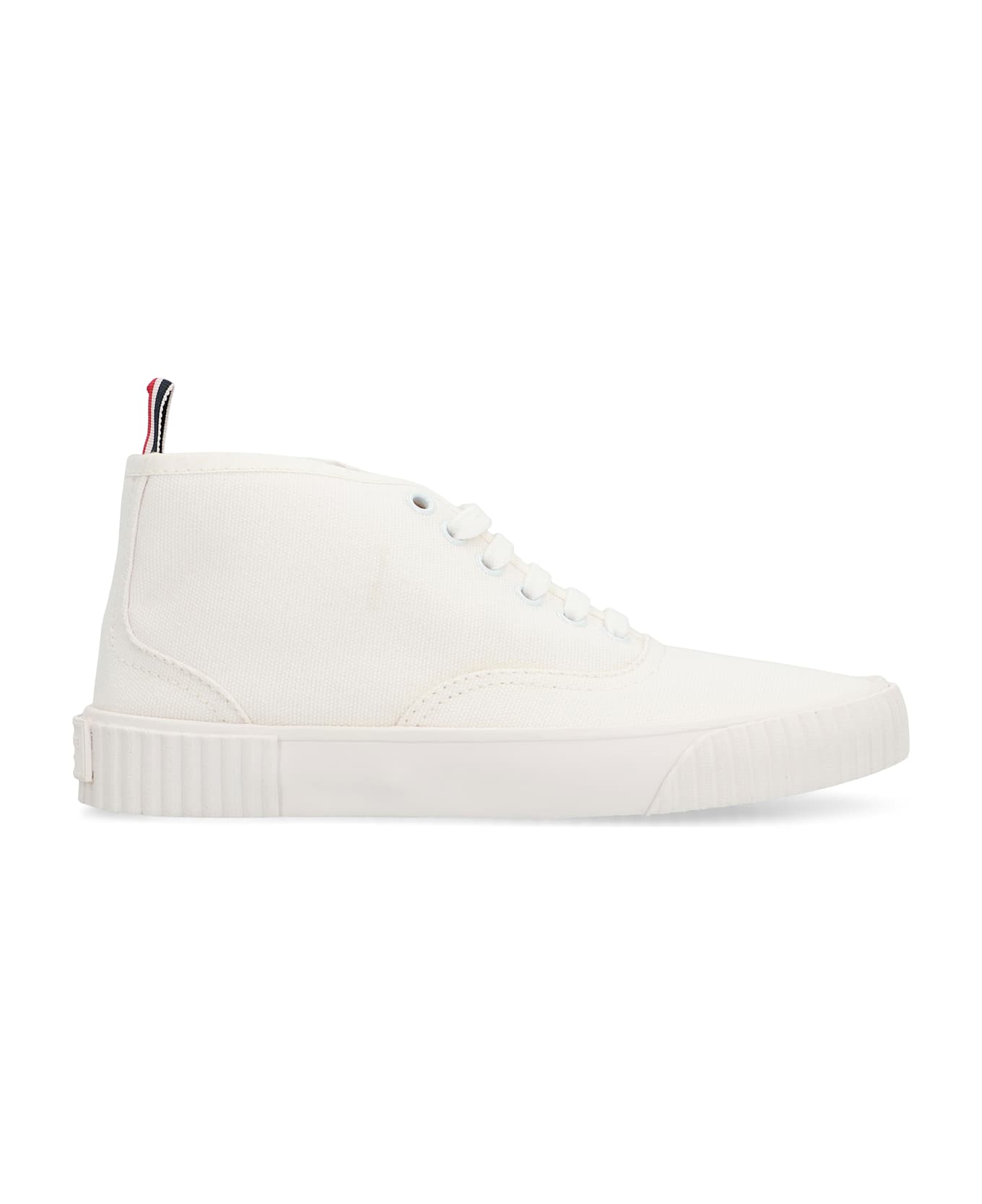 Thom Browne Heritage Trainer Vulcanized Mid-top Sneakers - White