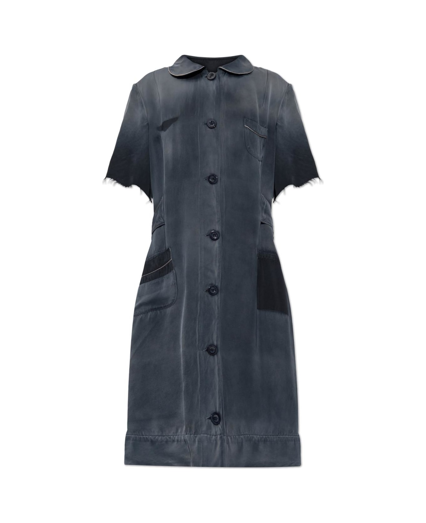 Maison Margiela Dress With A Vintage Effect - Corrosed Blue