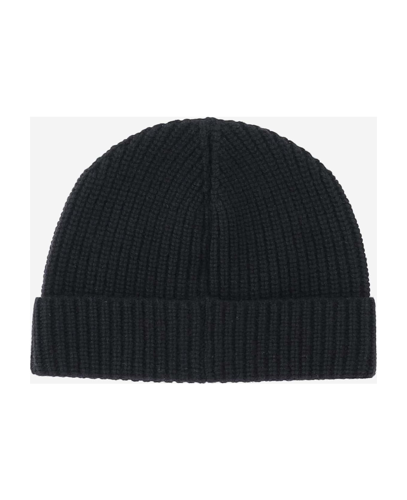 Valentino Garavani Wool Beanie With Logo - Black