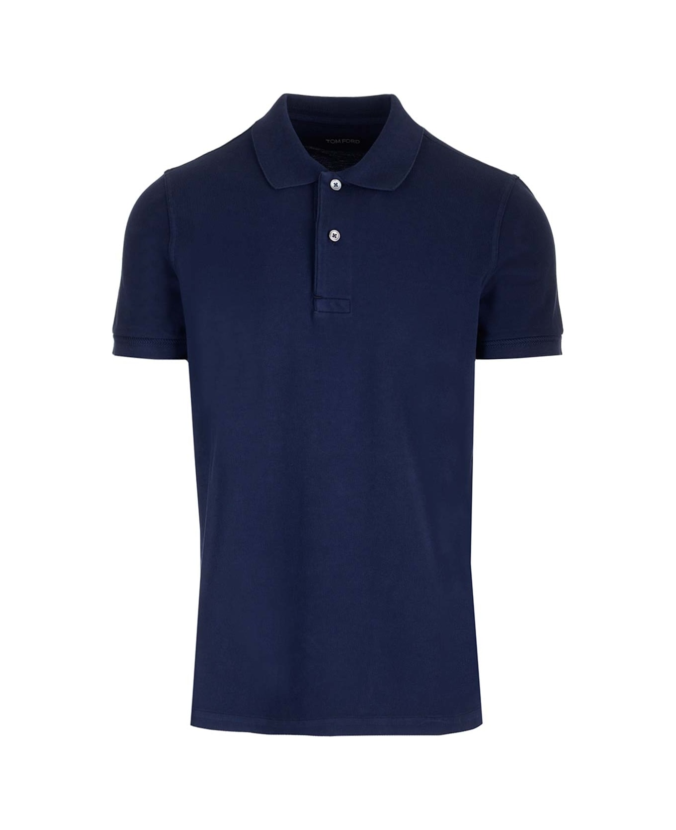 Tom Ford Navy Blue Cotton Polo Shirt - INK ポロシャツ