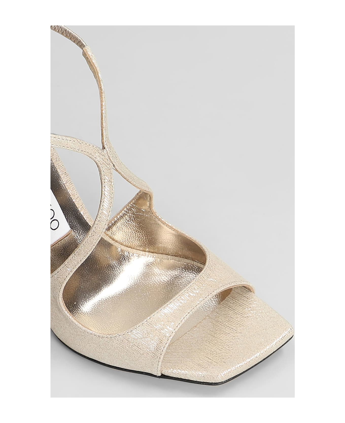 Jimmy Choo Azia 95 Sandals In Gold Leather - gold