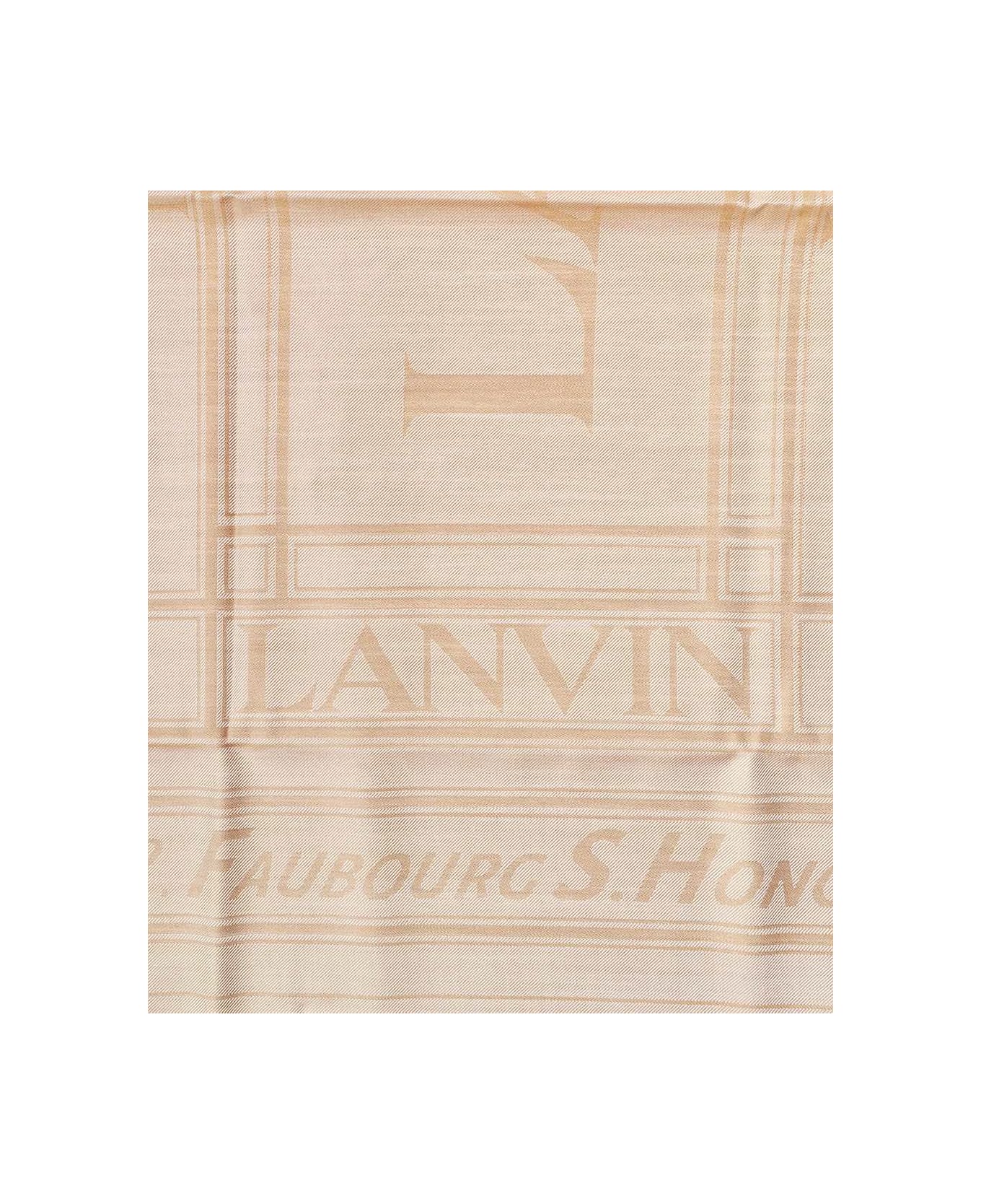 Lanvin Silk And Wool Scarf - Beige