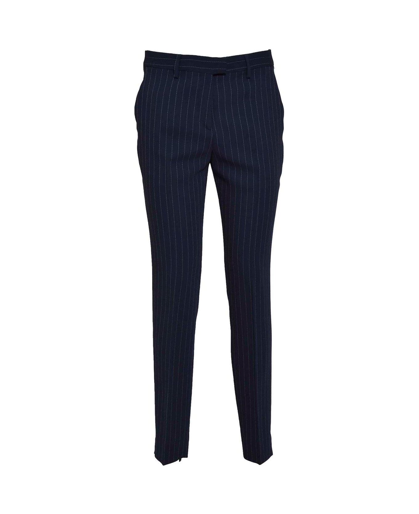 Etro Striped Tailored Trousers - Blu ボトムス