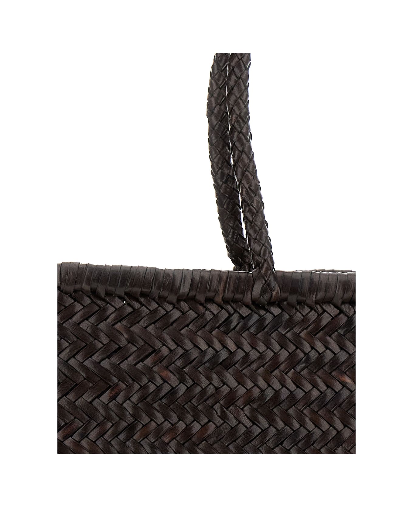 Dragon Diffusion 
bamboo Triple Jump
 Brown Tote Bag In Woven Leather Woman - Brown