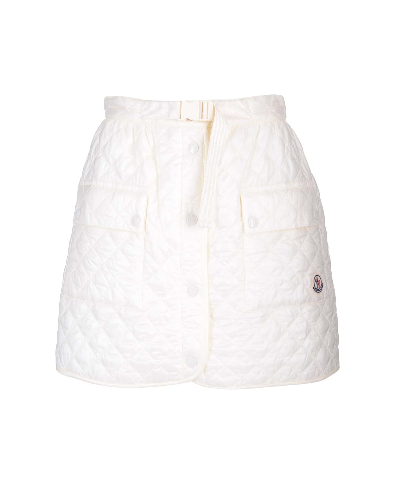Moncler Quilted Miniskirt - White