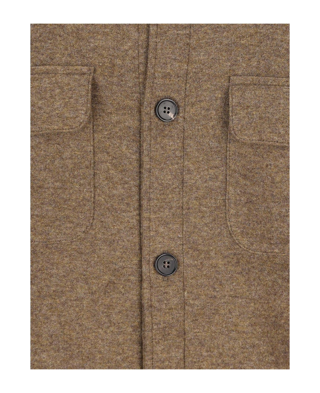 Loro Piana Sweater Lp Buttoned Shirt - AURORA BROWN TUNDRA MEL