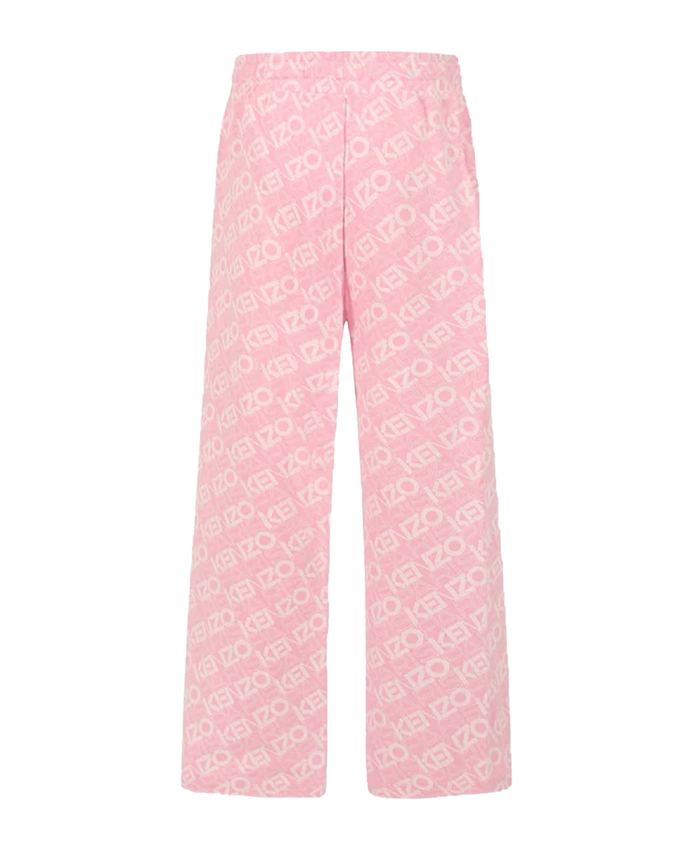 Kenzo Kids Pink Trousers For Girl With Logo - Pink