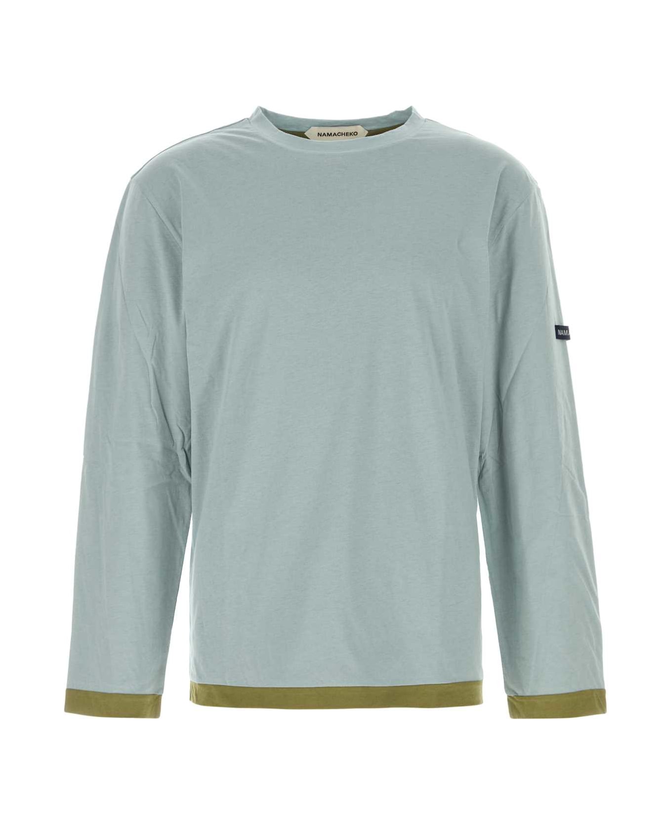 Namacheko Powder Blue Cotton T-shirt - SKYBLUE