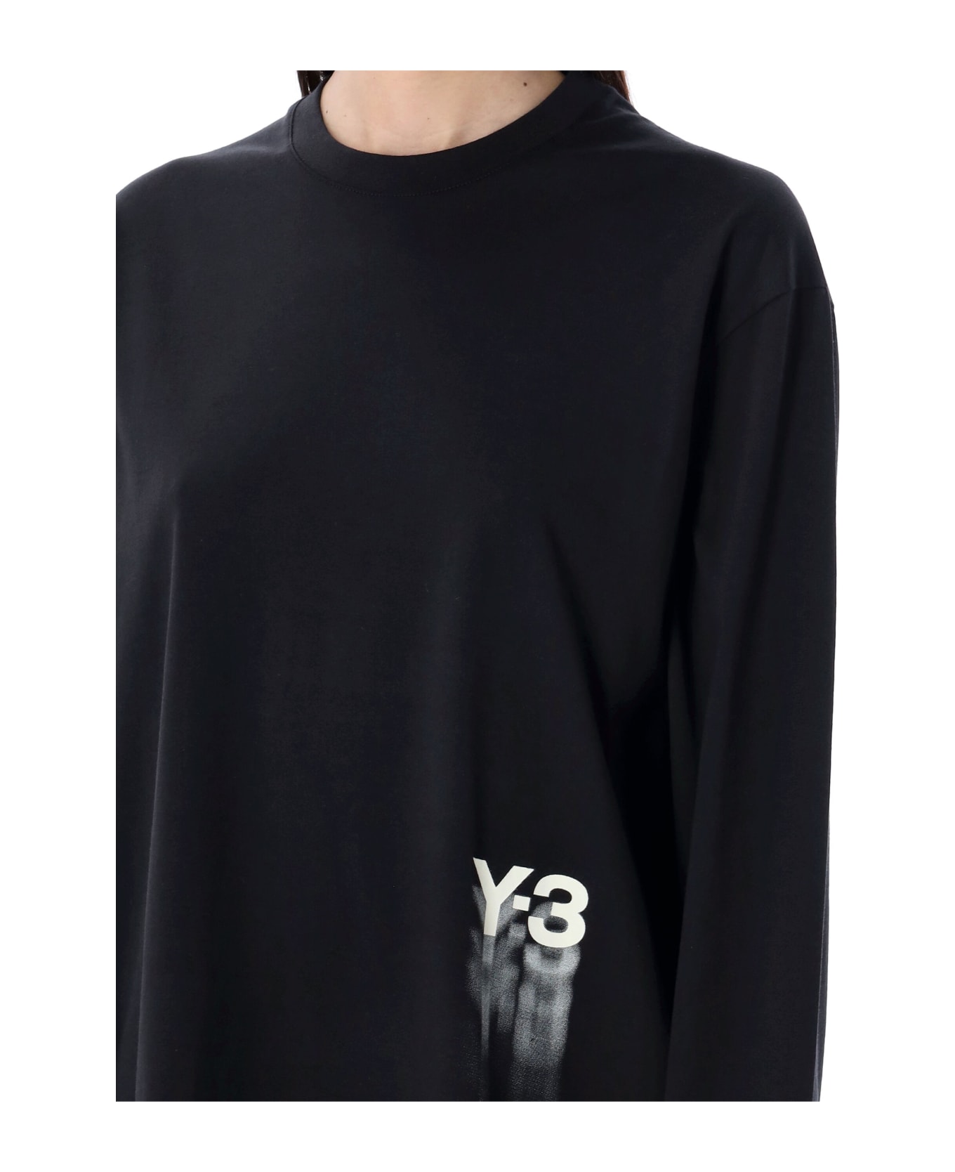 Y-3 Graphic Long Sleeves Tee - BLACK Tシャツ
