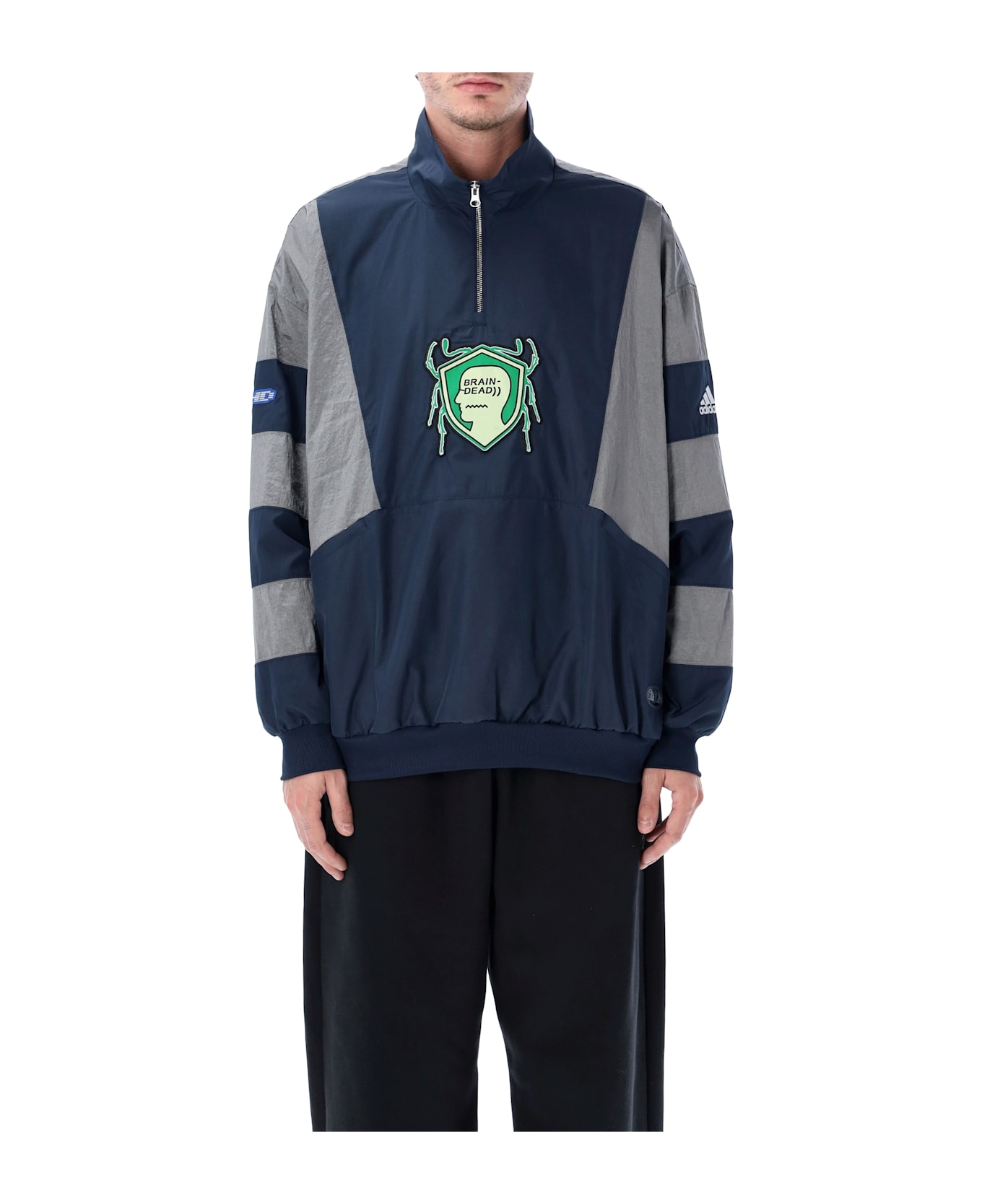 Adidas Originals Adidas X Brain Dead Half-zip Track Jacket - NAVY GREY