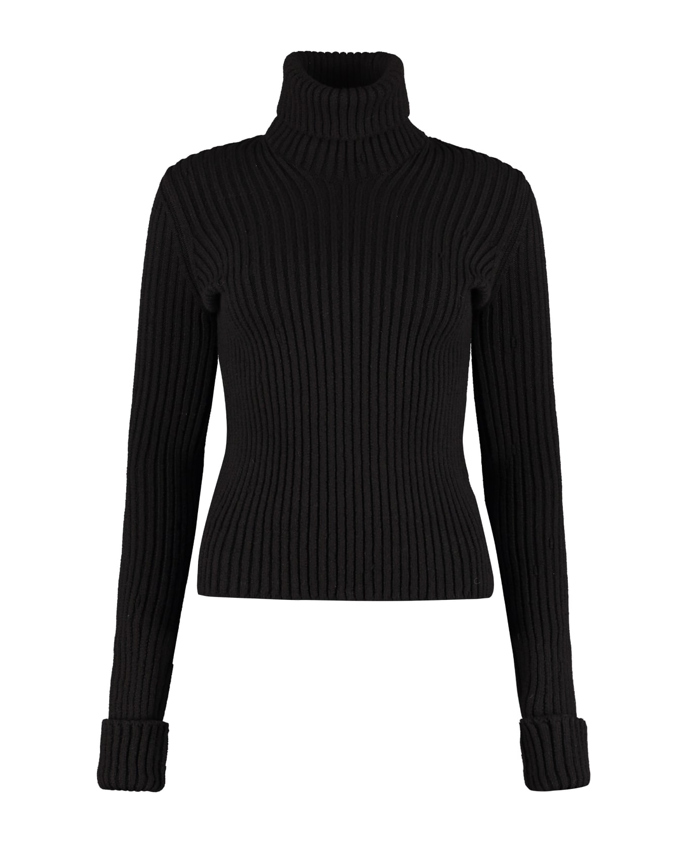 Bottega Veneta Ribbed Turtleneck Sweater - black