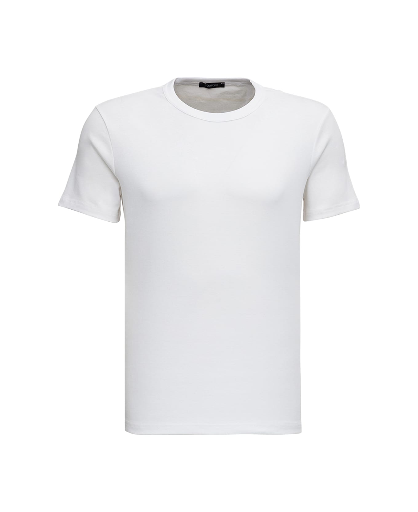 Tom Ford White Cotton Crew Neck T-shirt Man Tom Ford - White