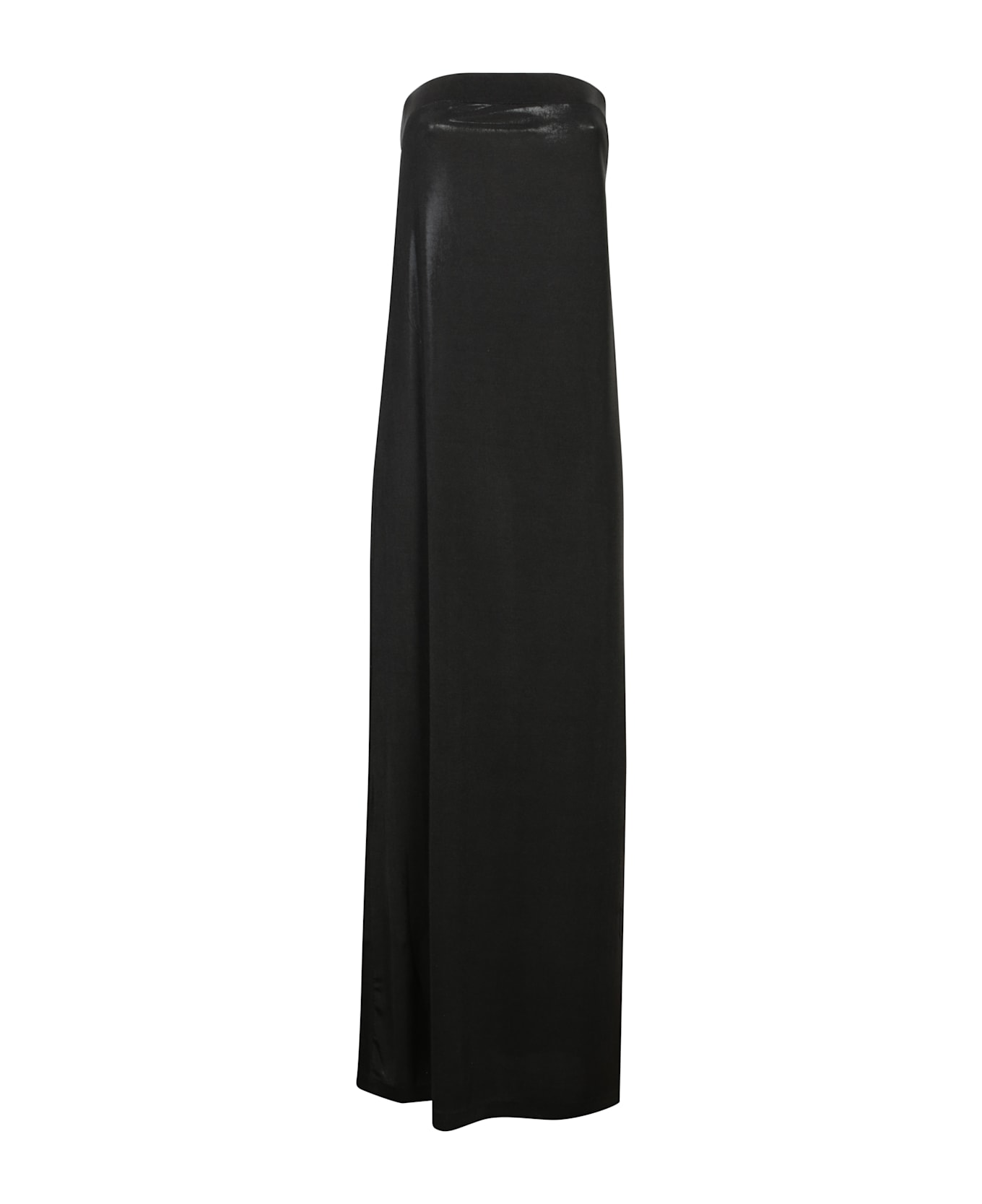 Norma Kamali Side Slit Long Dress In Black - Black