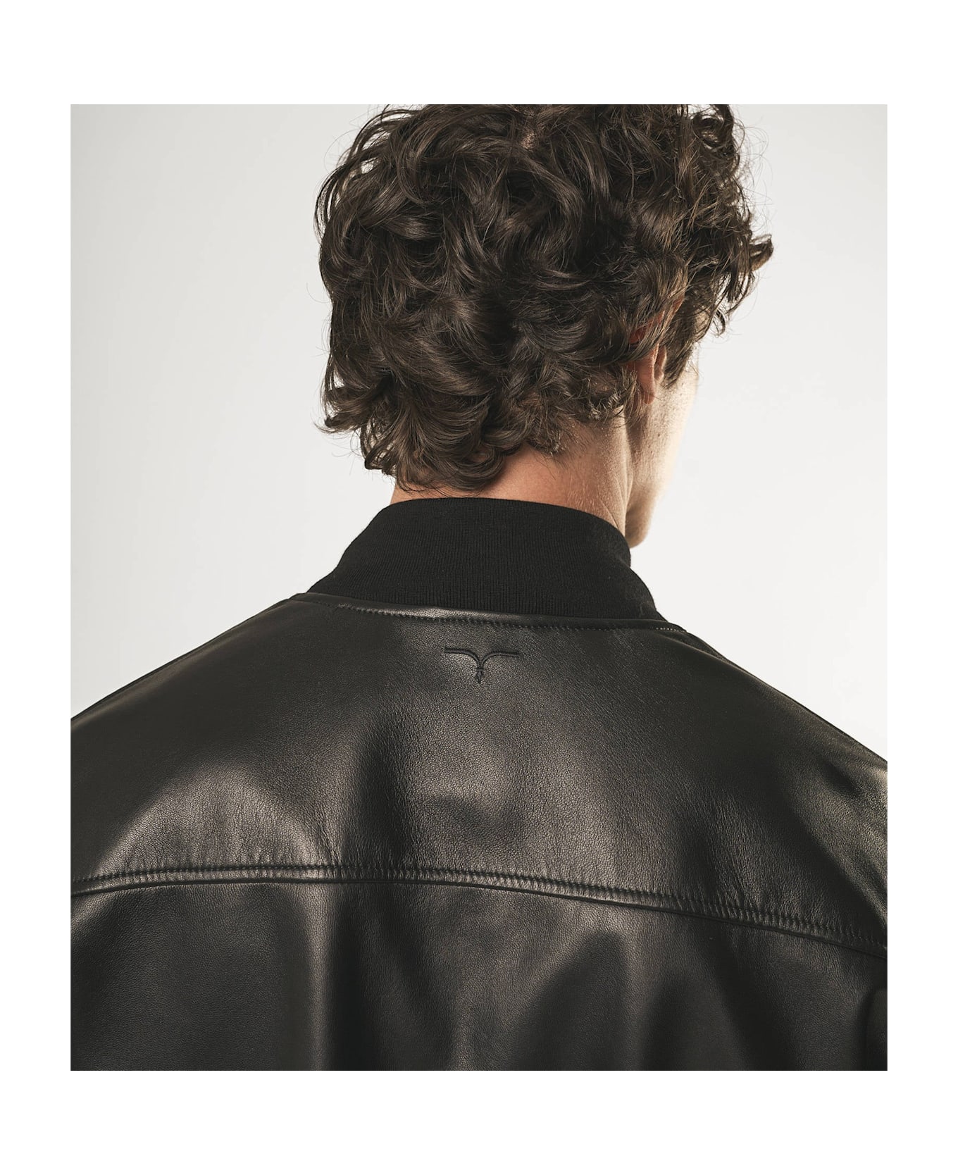 Larusmiani Notthingam Bomber Leather Jacket - Black