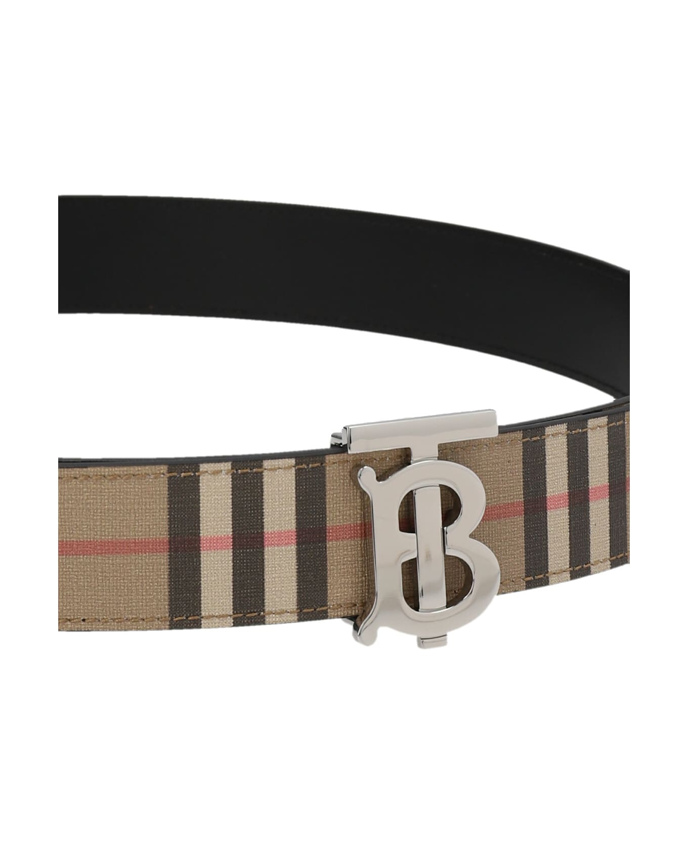 Burberry Checked Belt - Beige