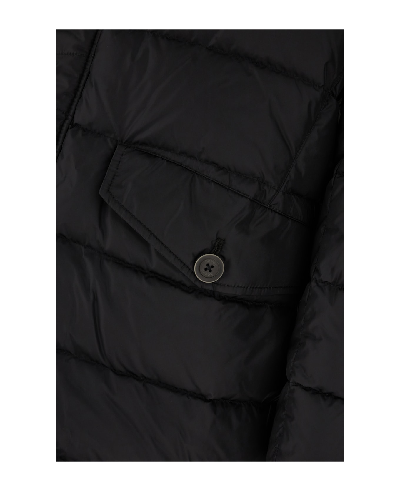 Herno Black Nylon Down Jacket - Nero