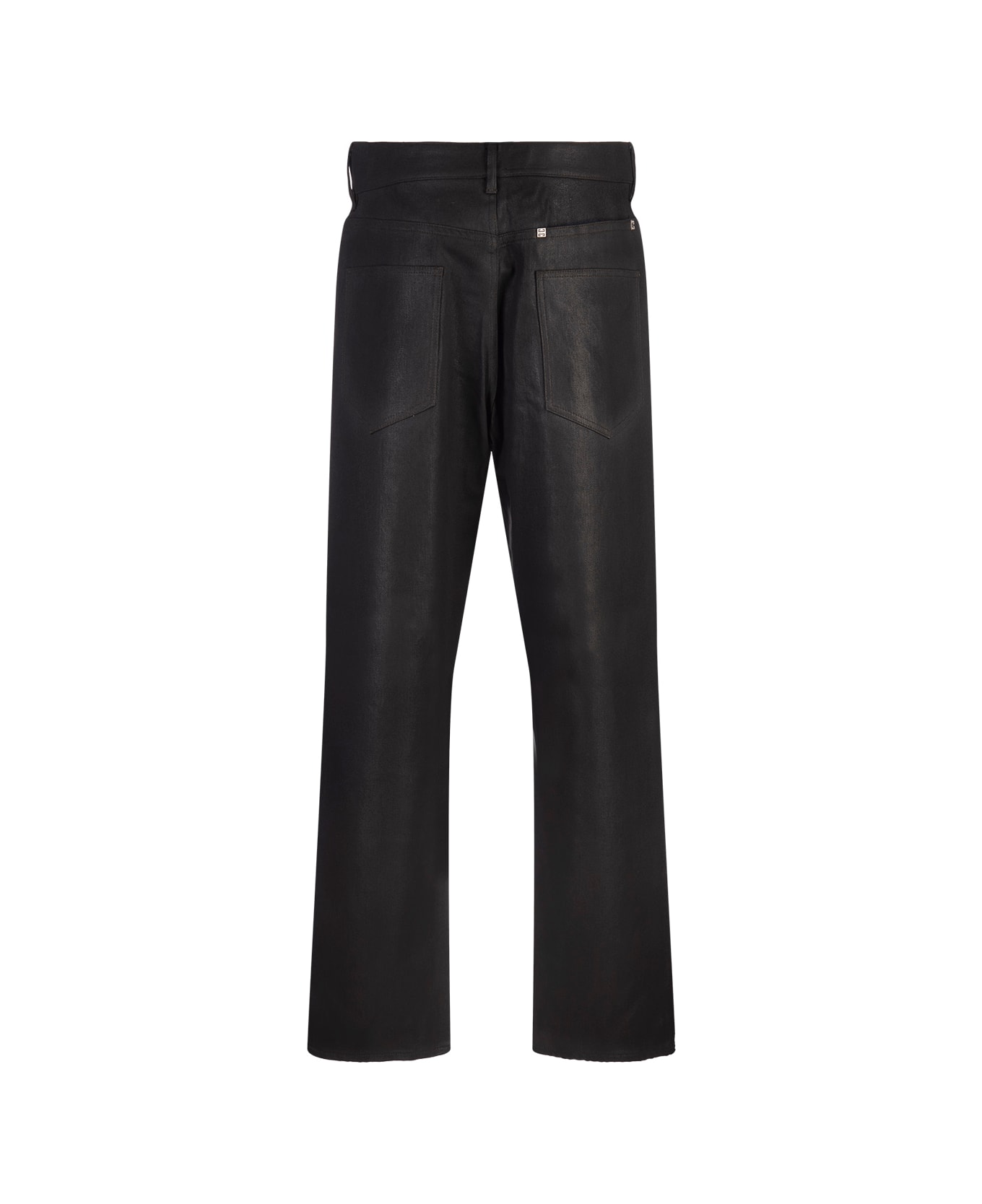 Givenchy Black Straight Trousers With Appliqué - Black