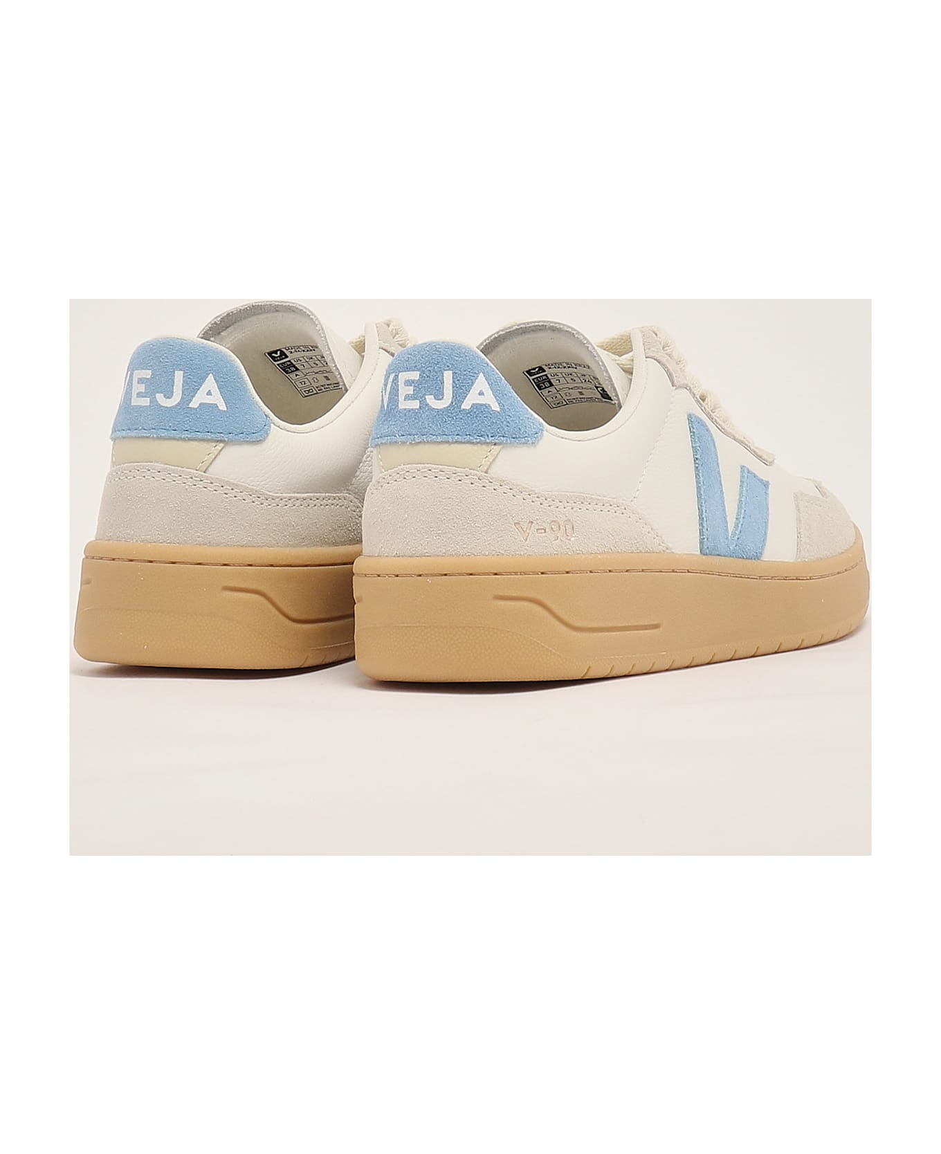 Veja Leather Sneaker - GHIACCIO-AVIO