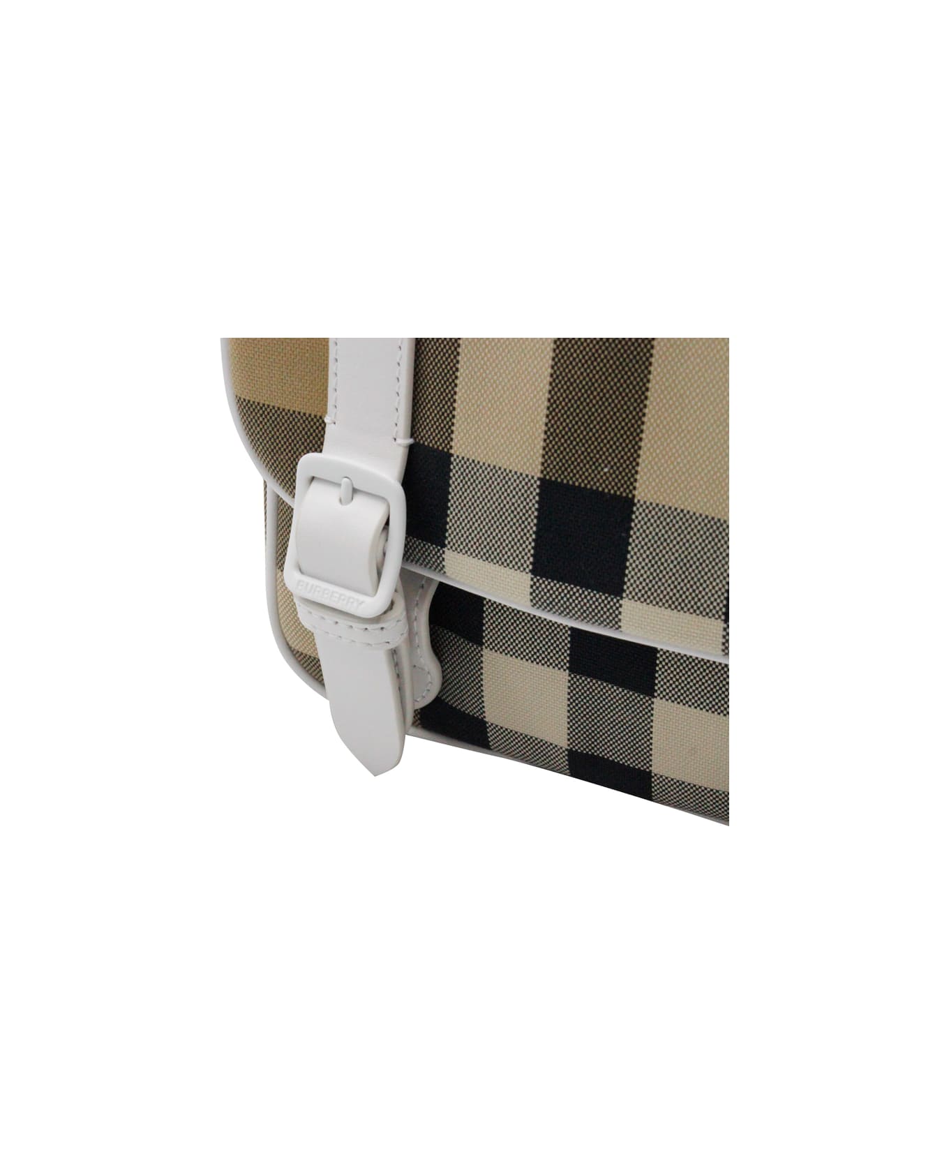 Burberry Fabric Bag With Adjustable Shoulder Strap, - Beige