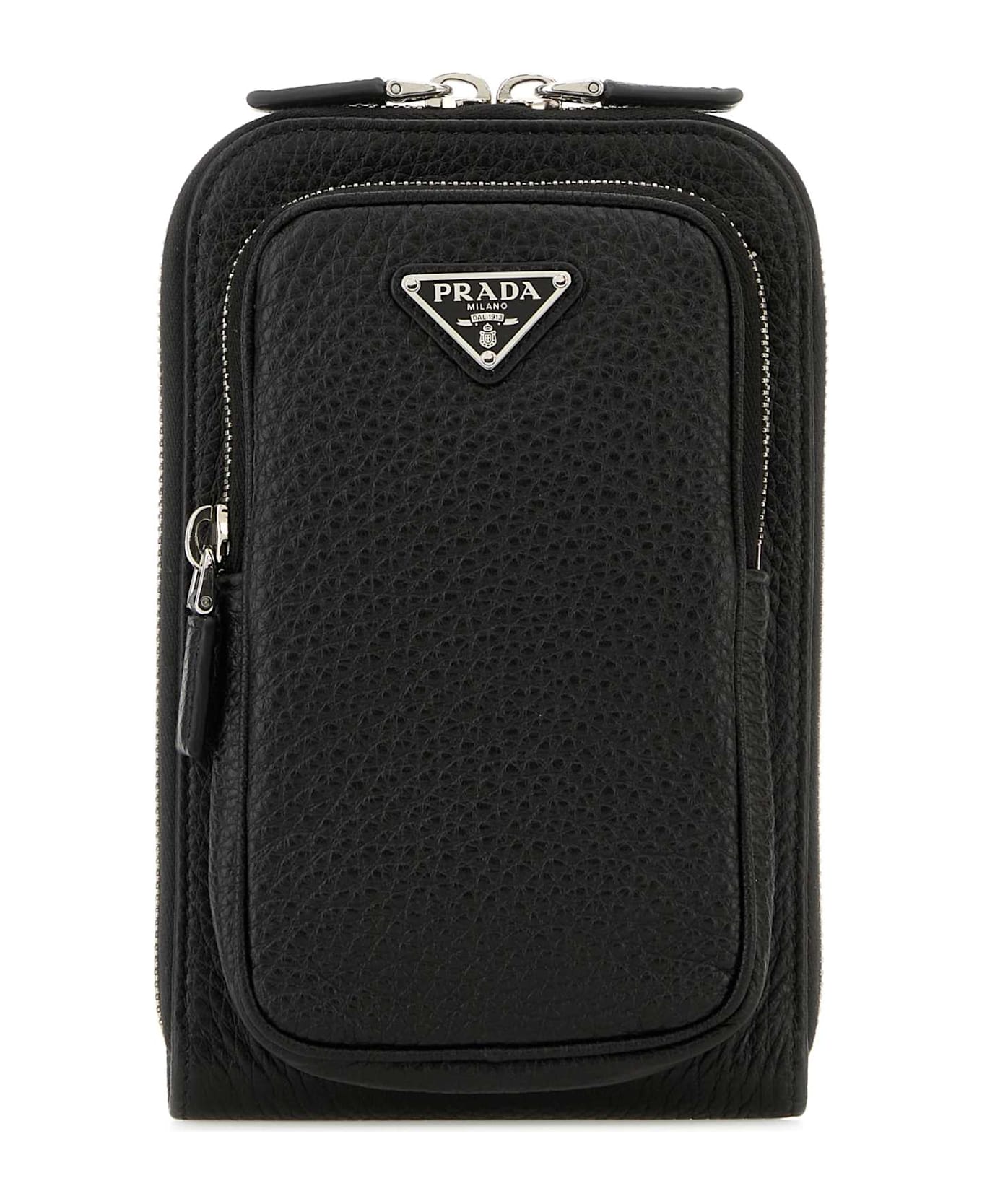 Prada Black Leather Phone Case - NERO