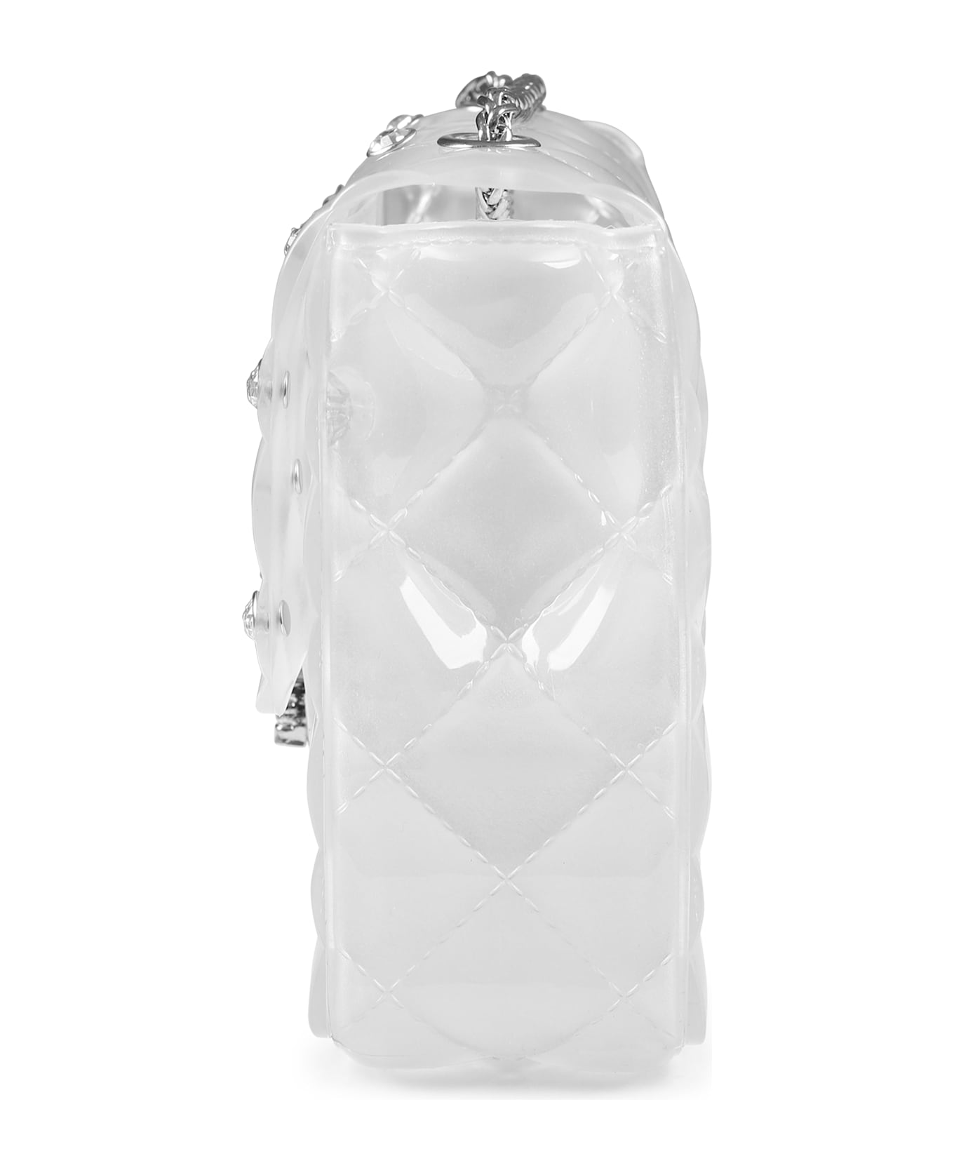 Monnalisa White Bag For Girl With Crystals - White