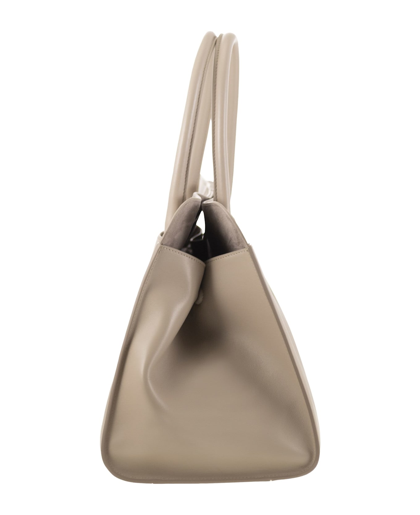 Fabiana Filippi Large Handbag With Metal Accessory - Light Beige