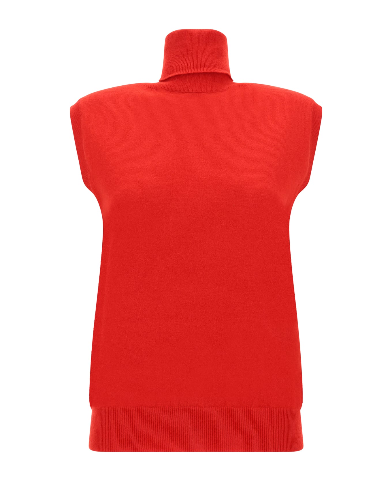 Róhe Turtleneck Top - Bright Red