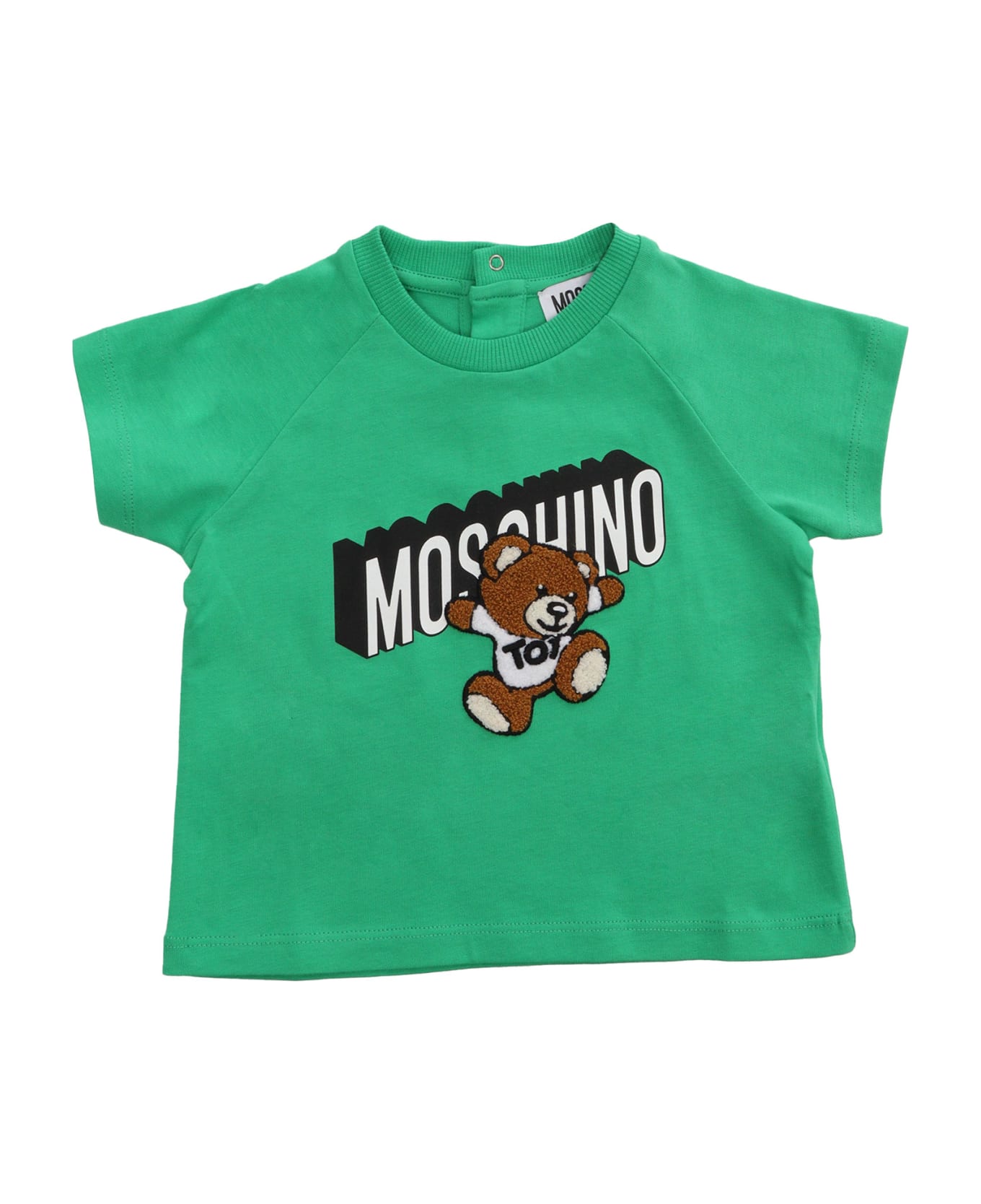 Moschino Green T-shirt With Logo - GREEN シャツ