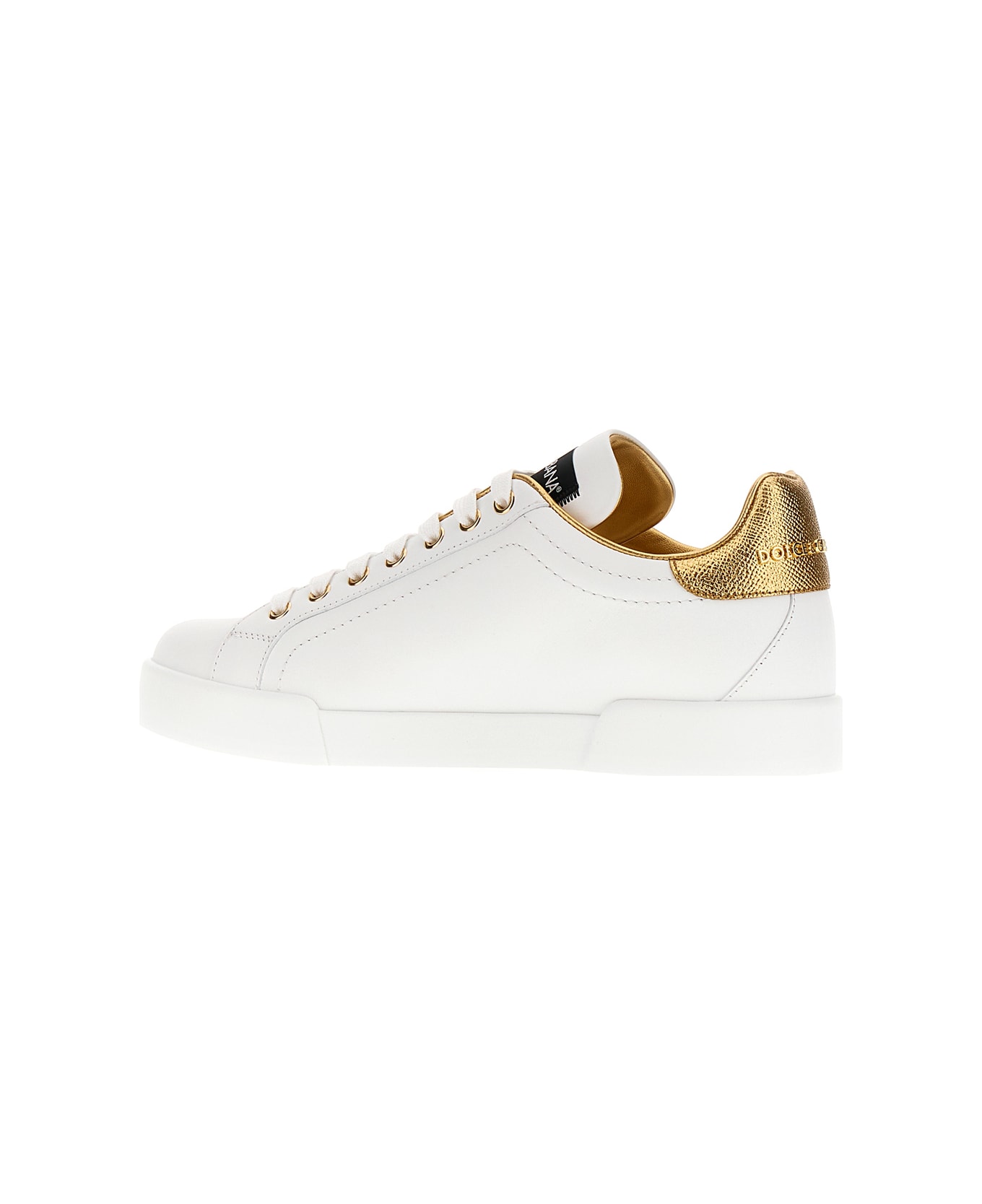 Dolce & Gabbana White Leather Portofino Sneakers - 89662