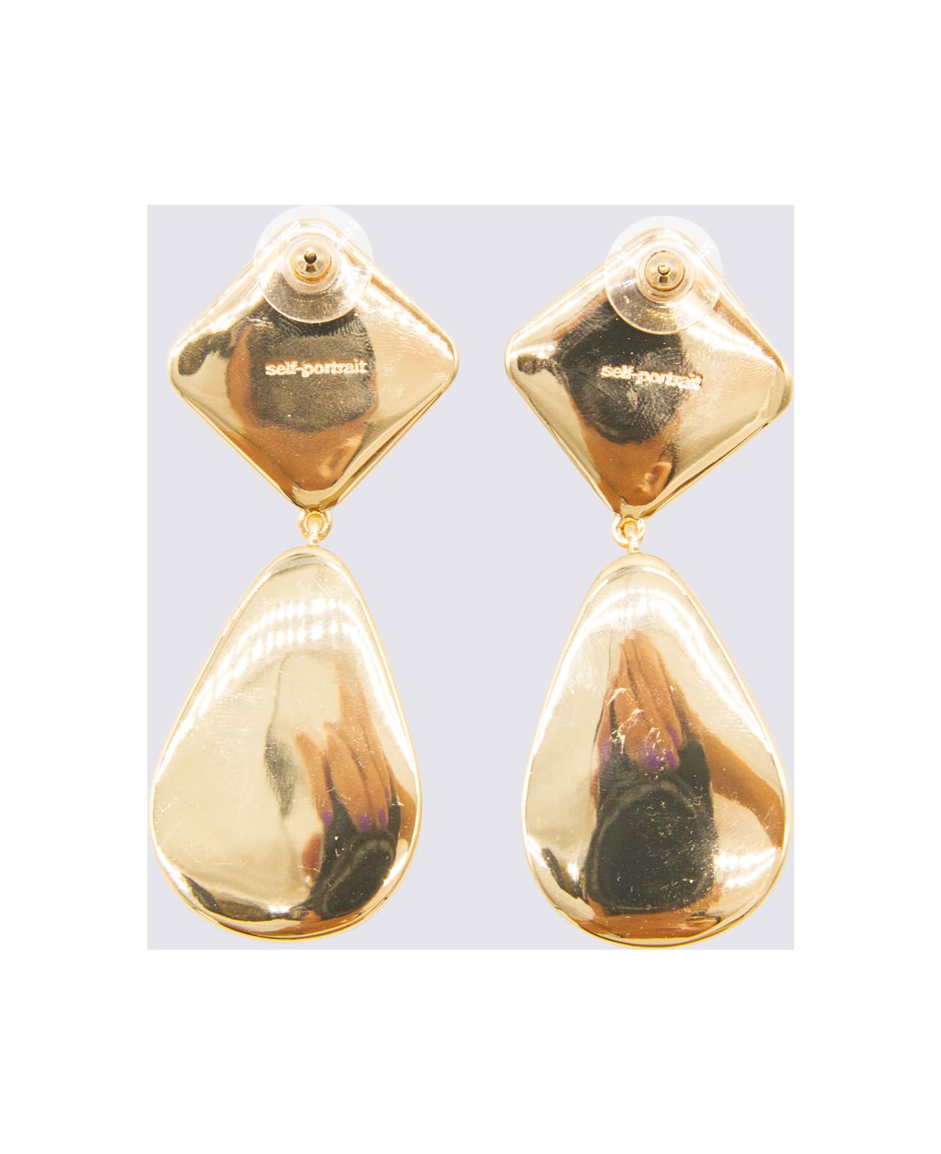 self-portrait Gold Metal Earrings - Golden
