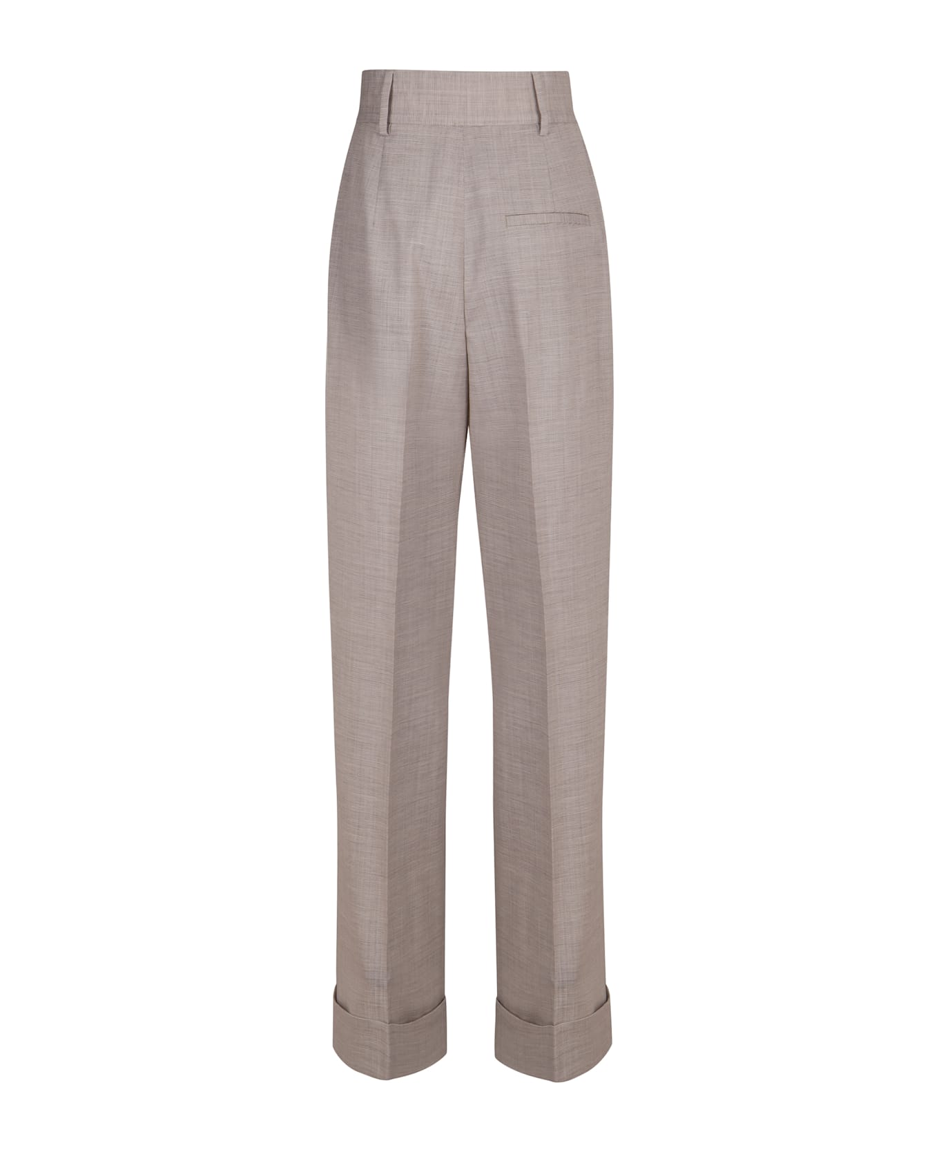 Philosophy di Lorenzo Serafini Melange Light Grey Stretch Wool Blend Pant - FANTASIABIANCO