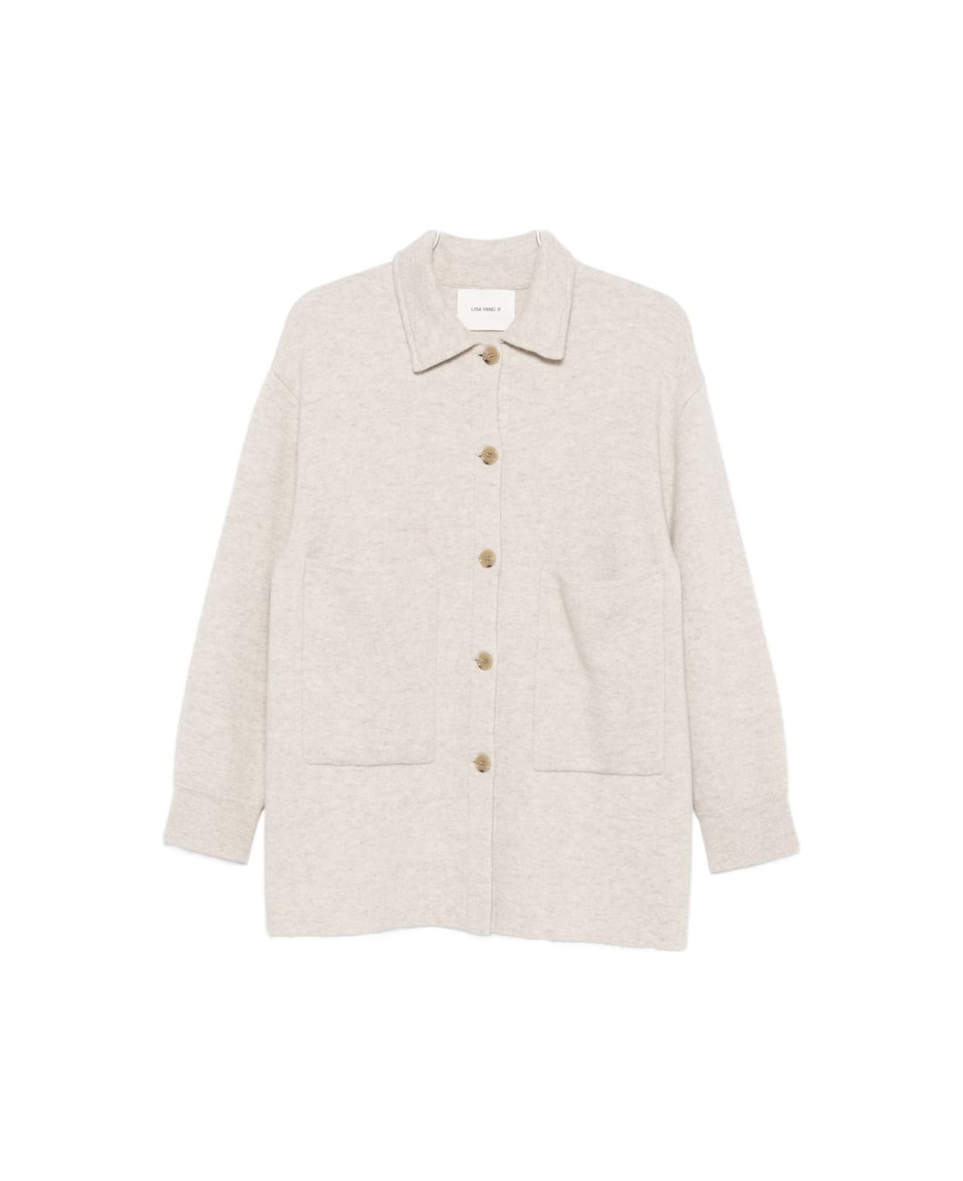 Lisa Yang Beige Long-sleeved Cardigan Sweater - Beige