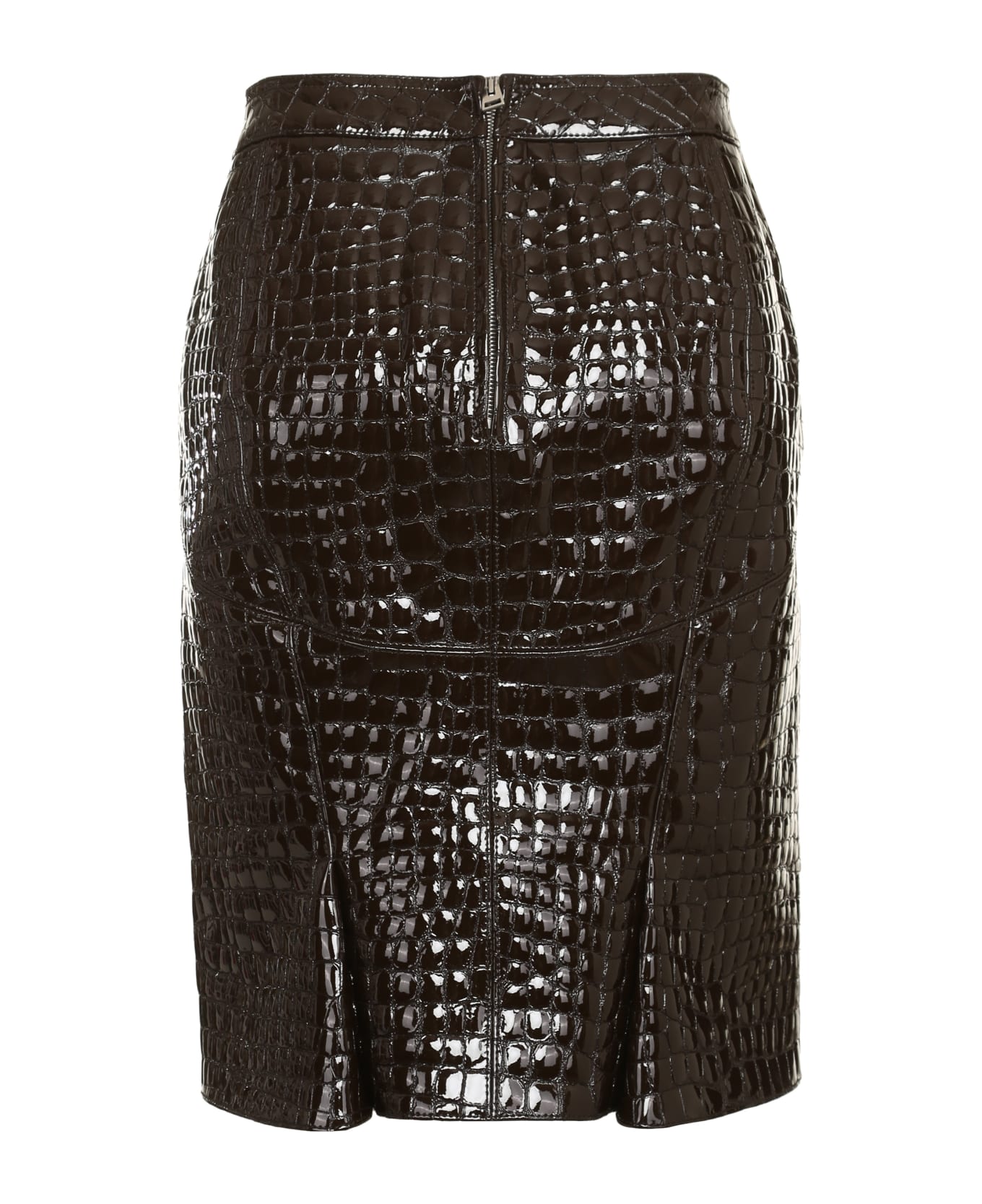 Tom Ford Leather Skirt - brown