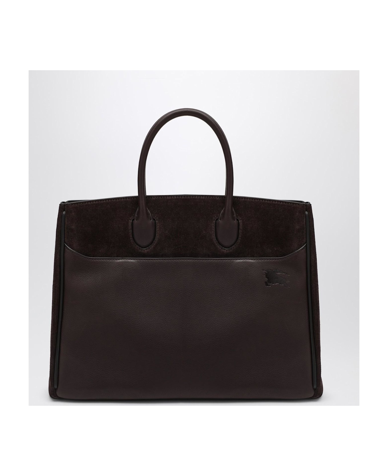 Burberry Rocking Horse Medium Brown Suede Tote - BROWN